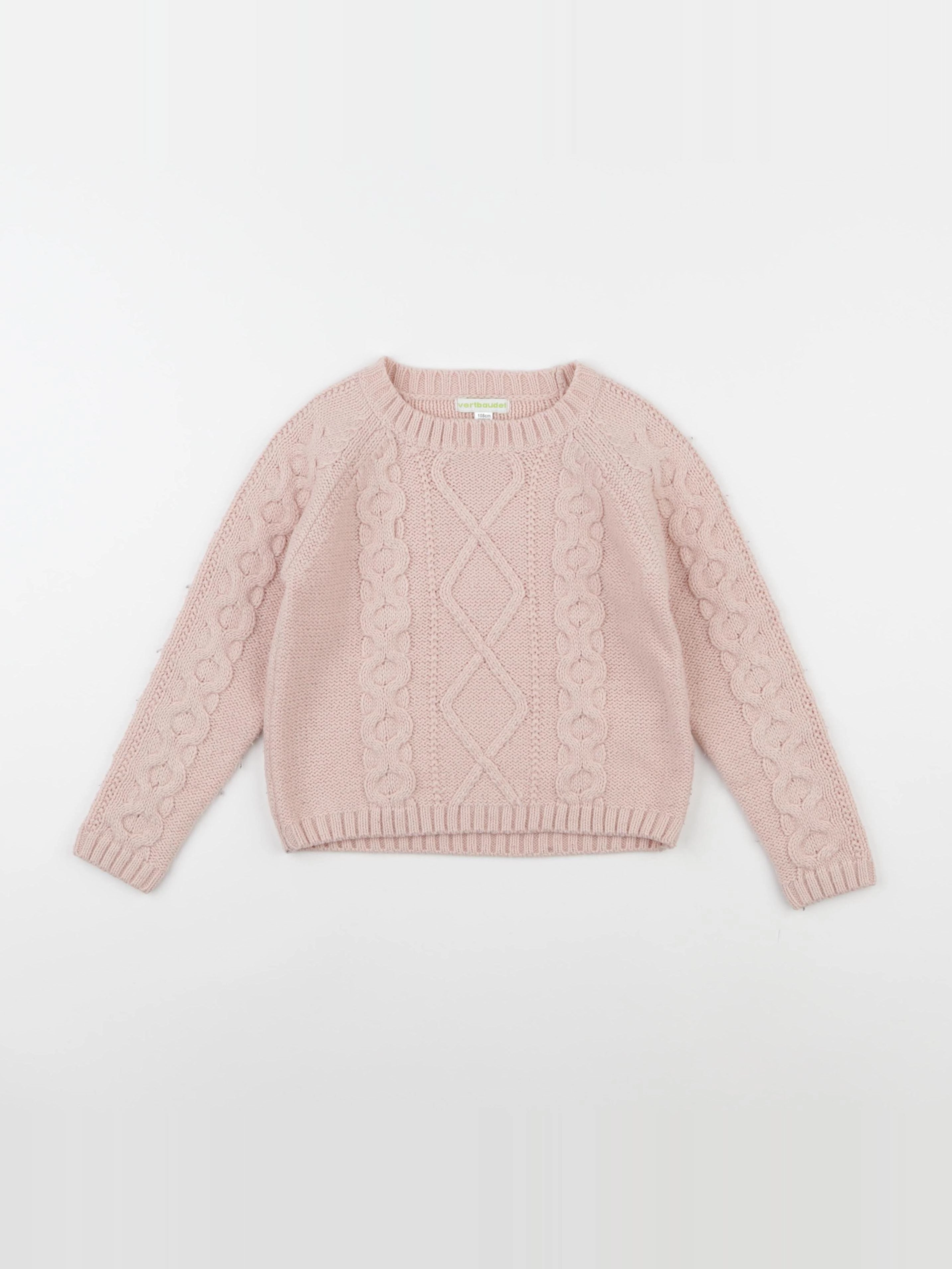 Vertbaudet - pull rose - 5 ans