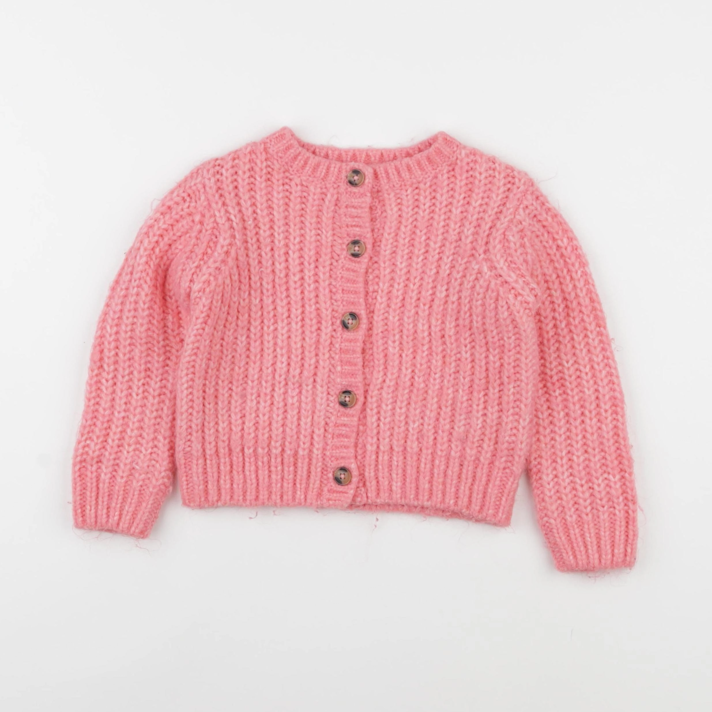 Vertbaudet - gilet rose fluo - 3 ans
