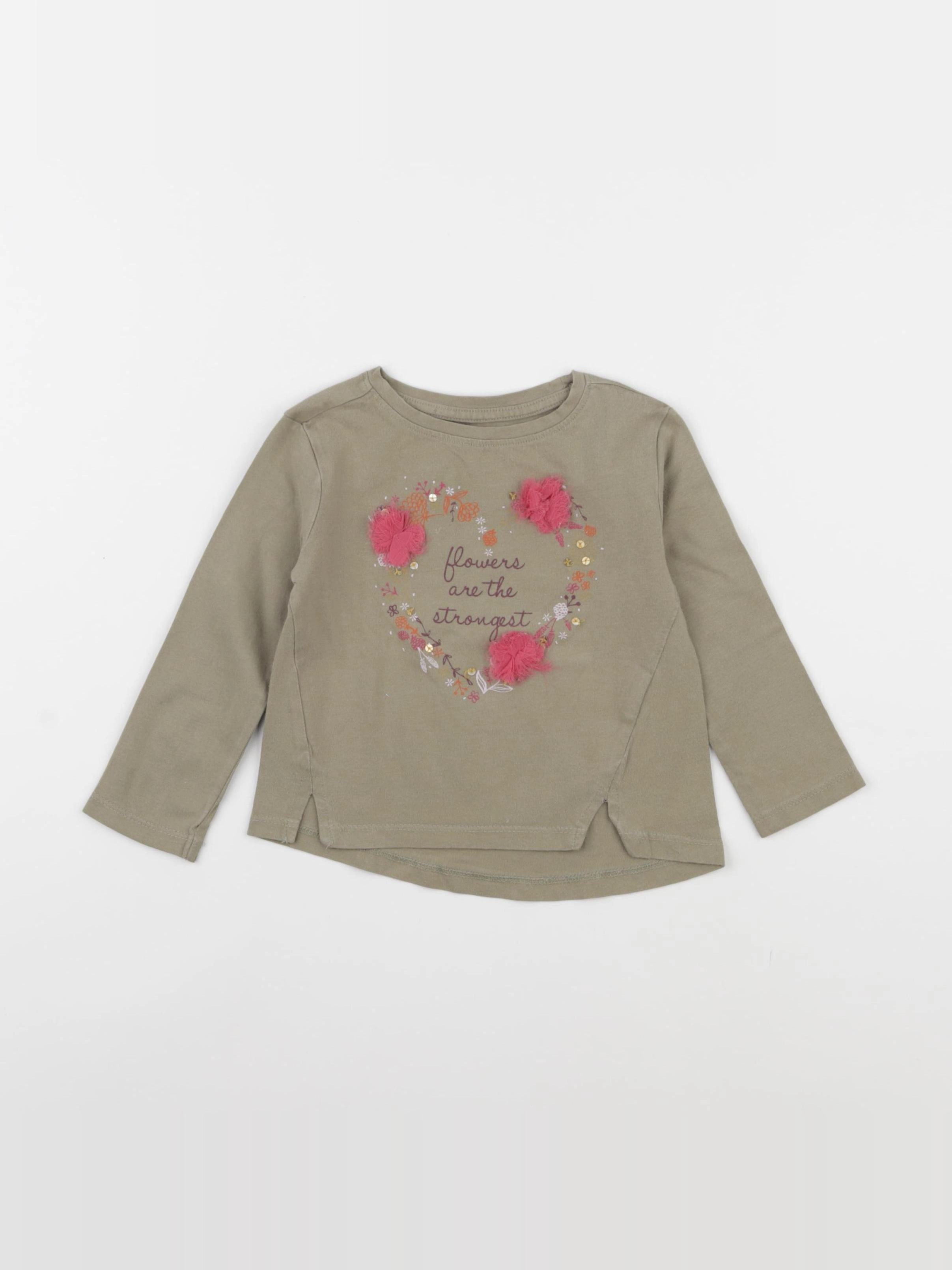 Vertbaudet - tee-shirt vert - 2 ans