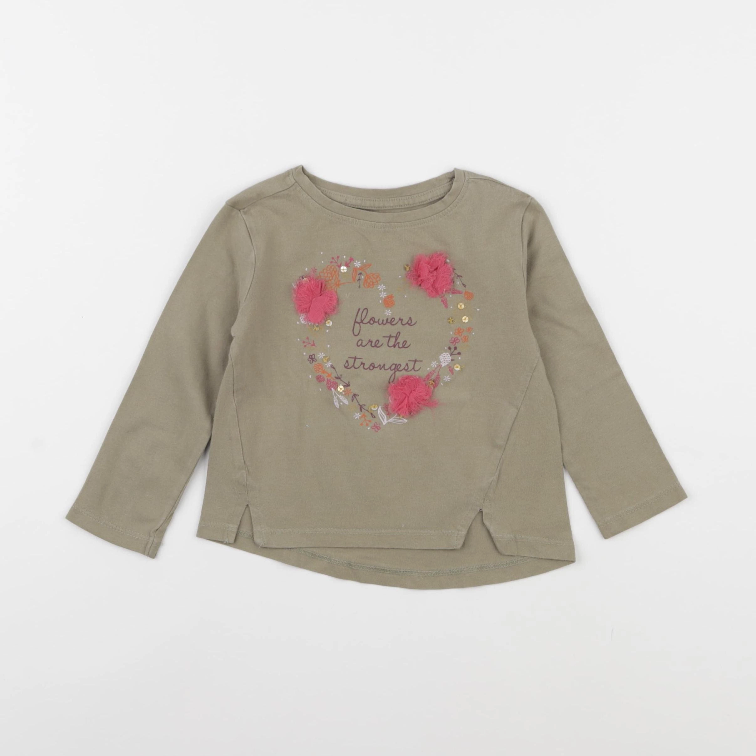 Vertbaudet - tee-shirt vert - 2 ans
