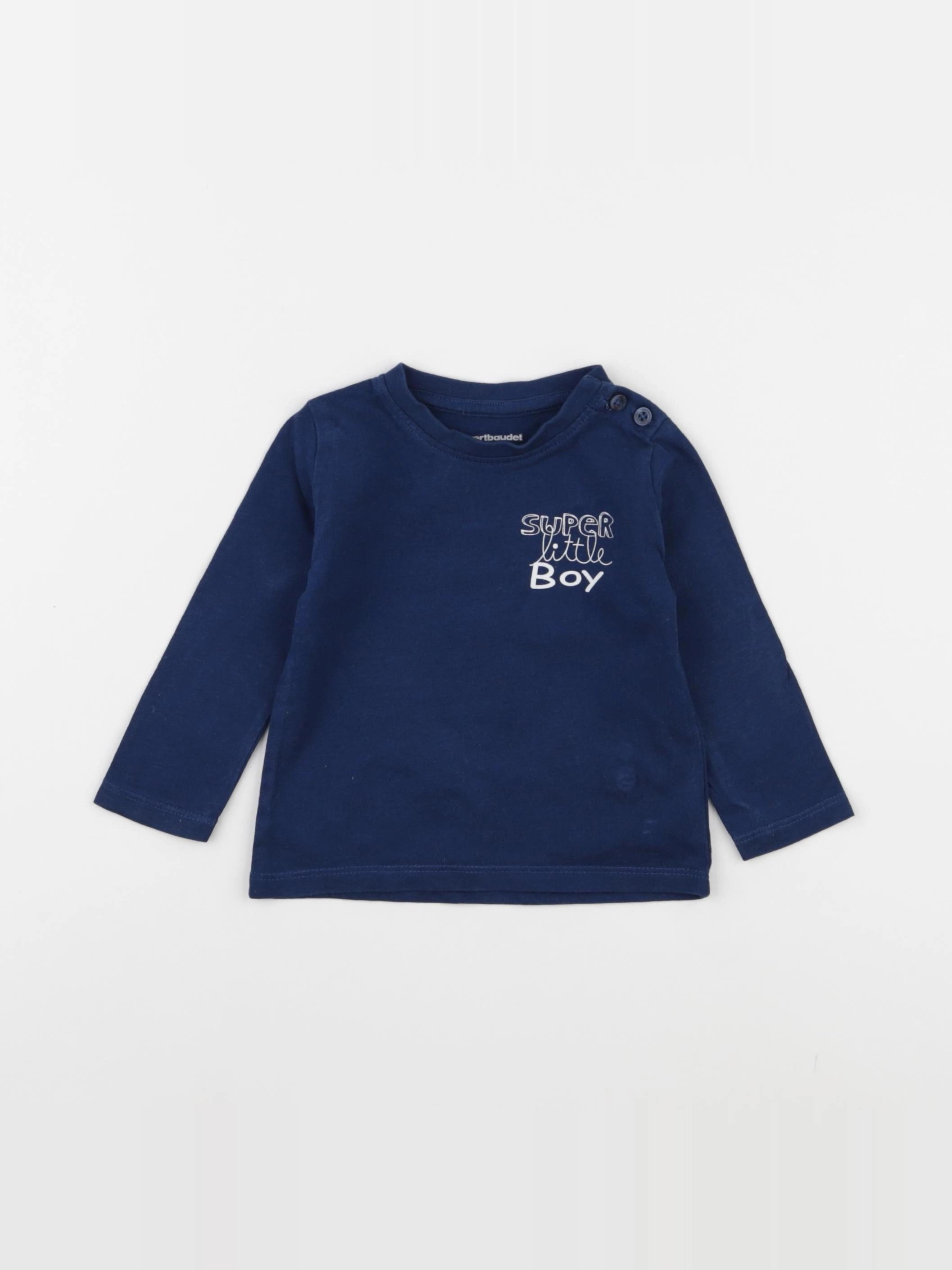 Vertbaudet - tee-shirt bleu - 6 mois
