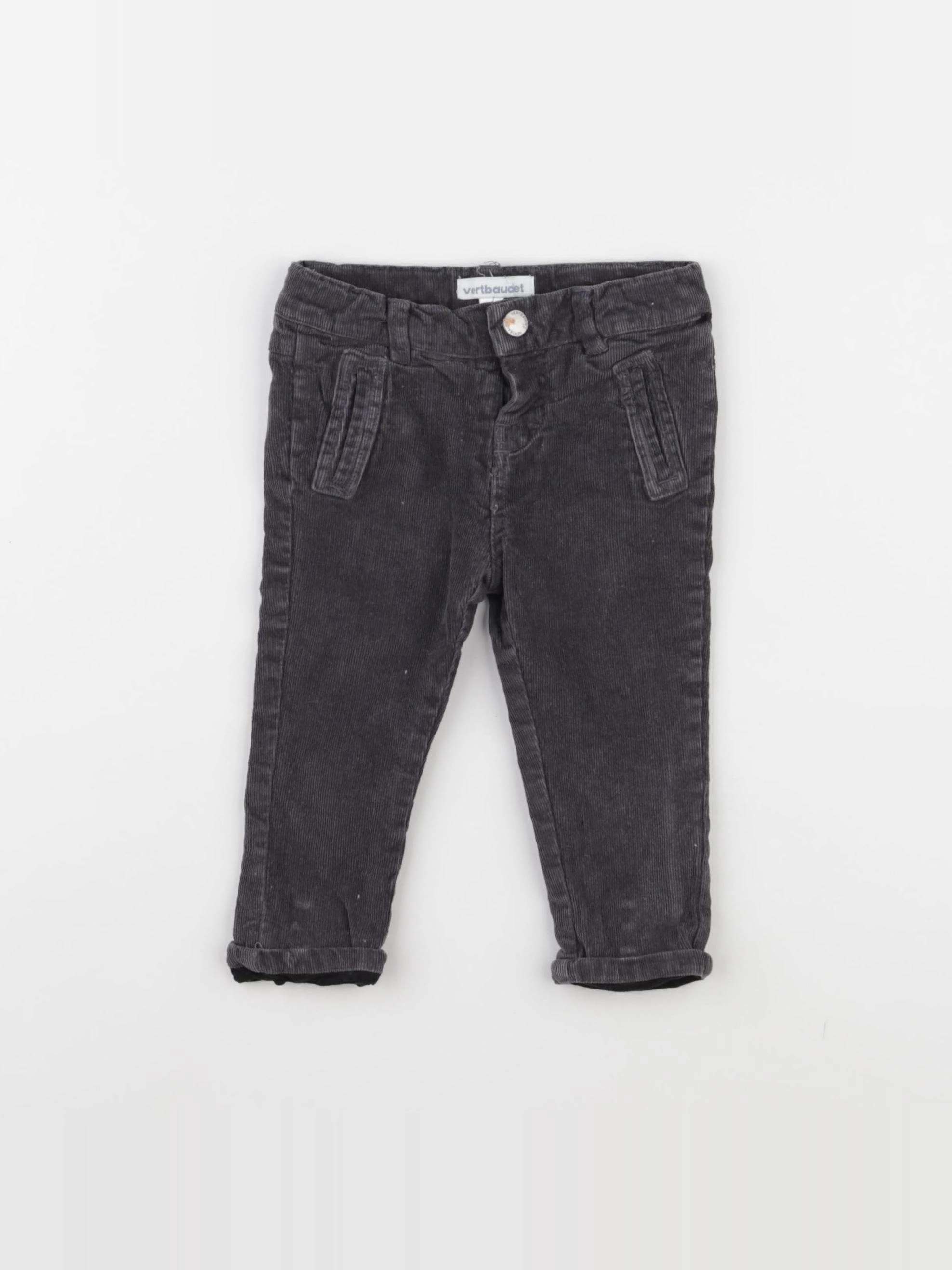Vertbaudet - pantalon gris - 6 mois