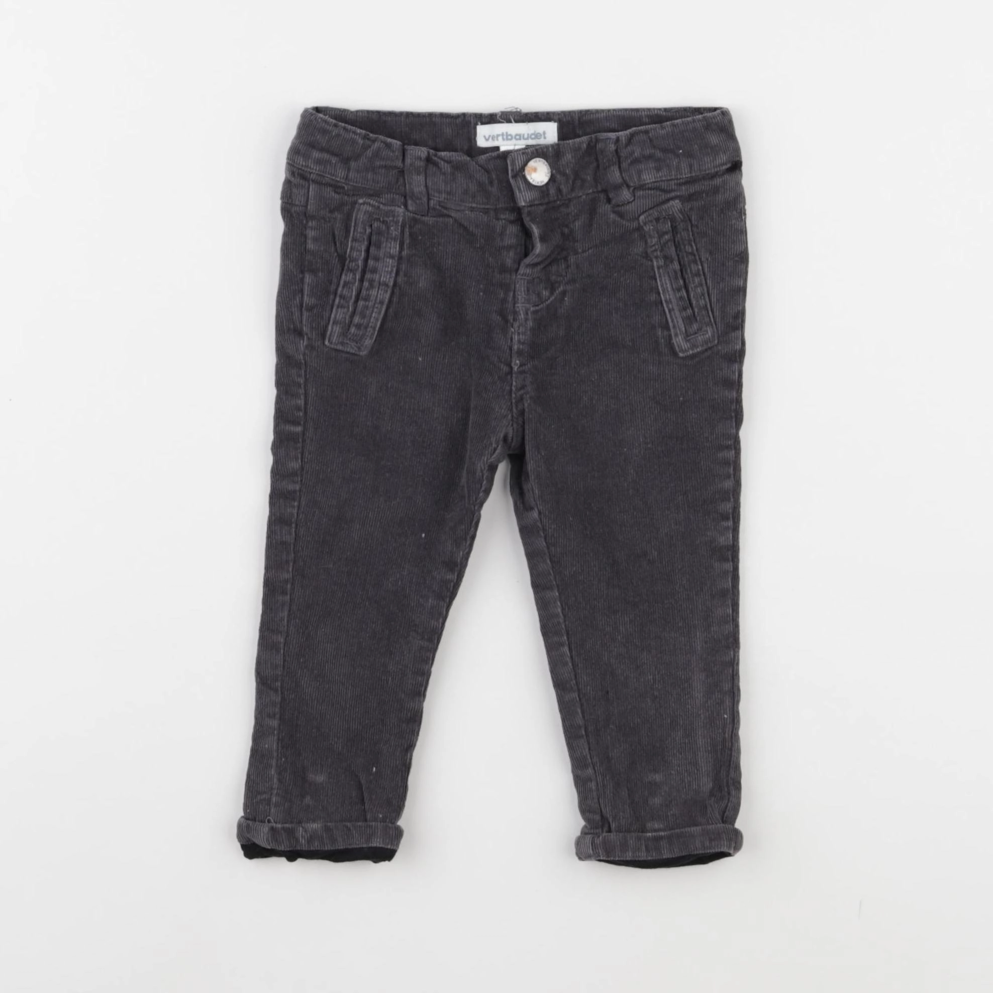 Vertbaudet - pantalon gris - 6 mois