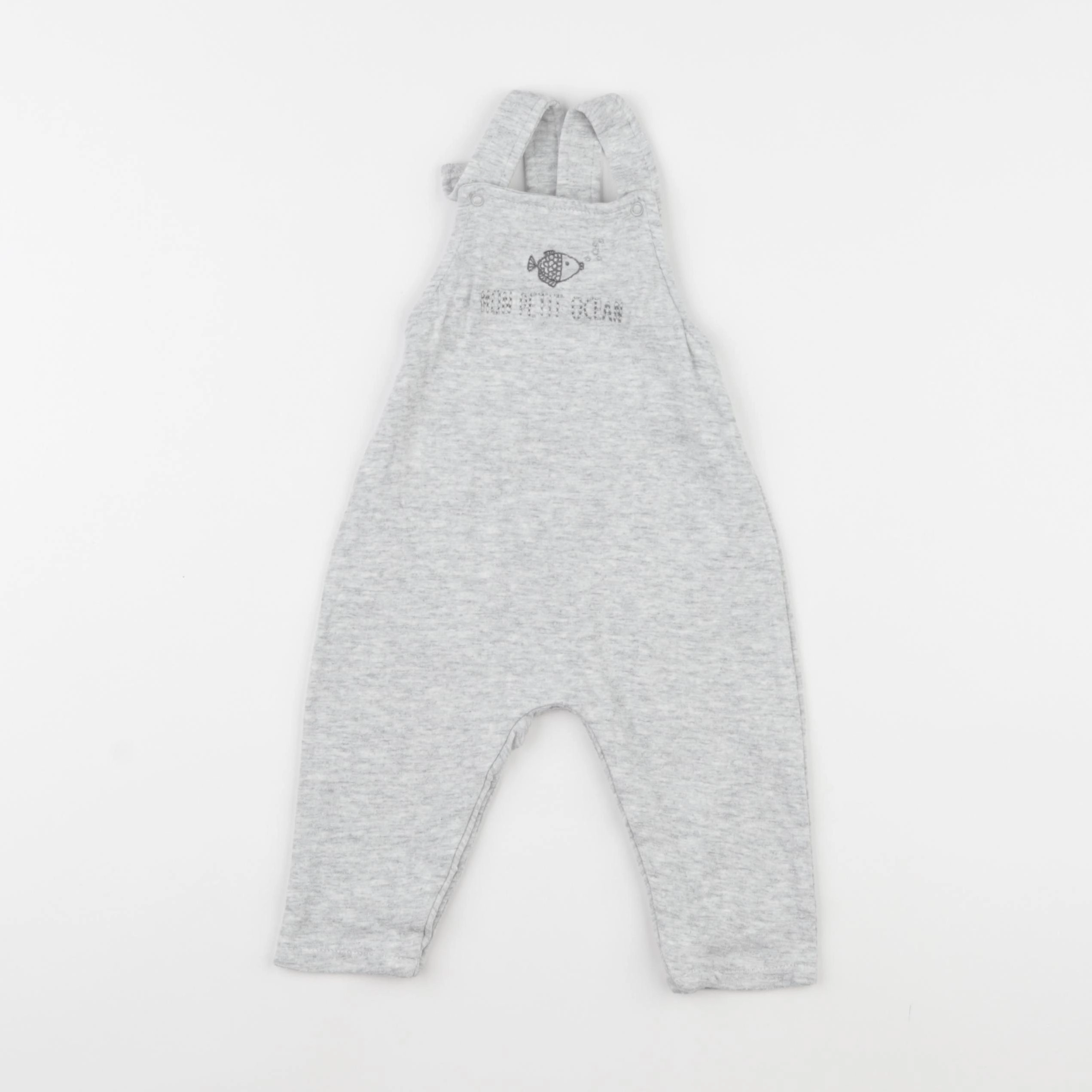 Vertbaudet - salopette gris - 6 mois