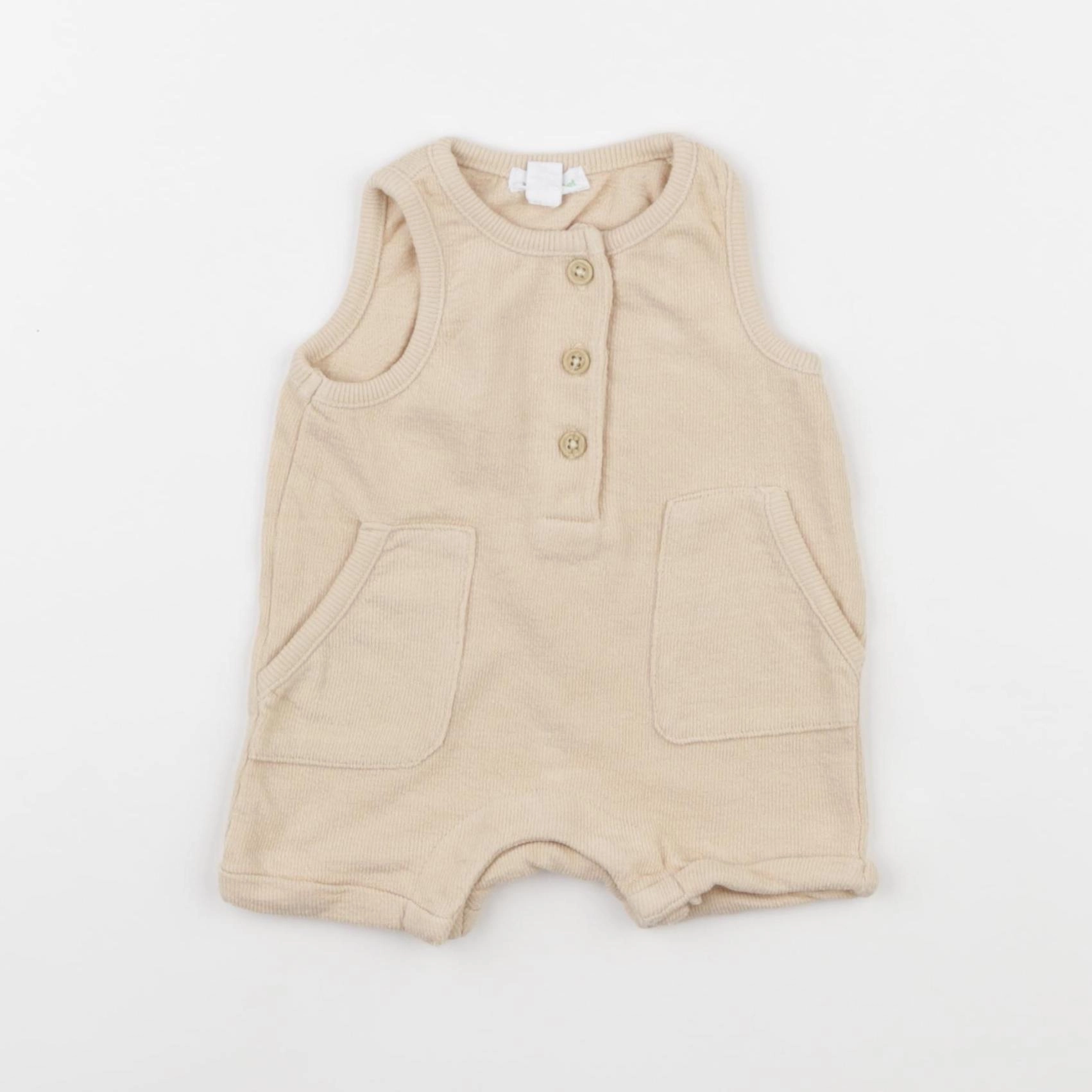 Vertbaudet - combinaison beige - 1 mois