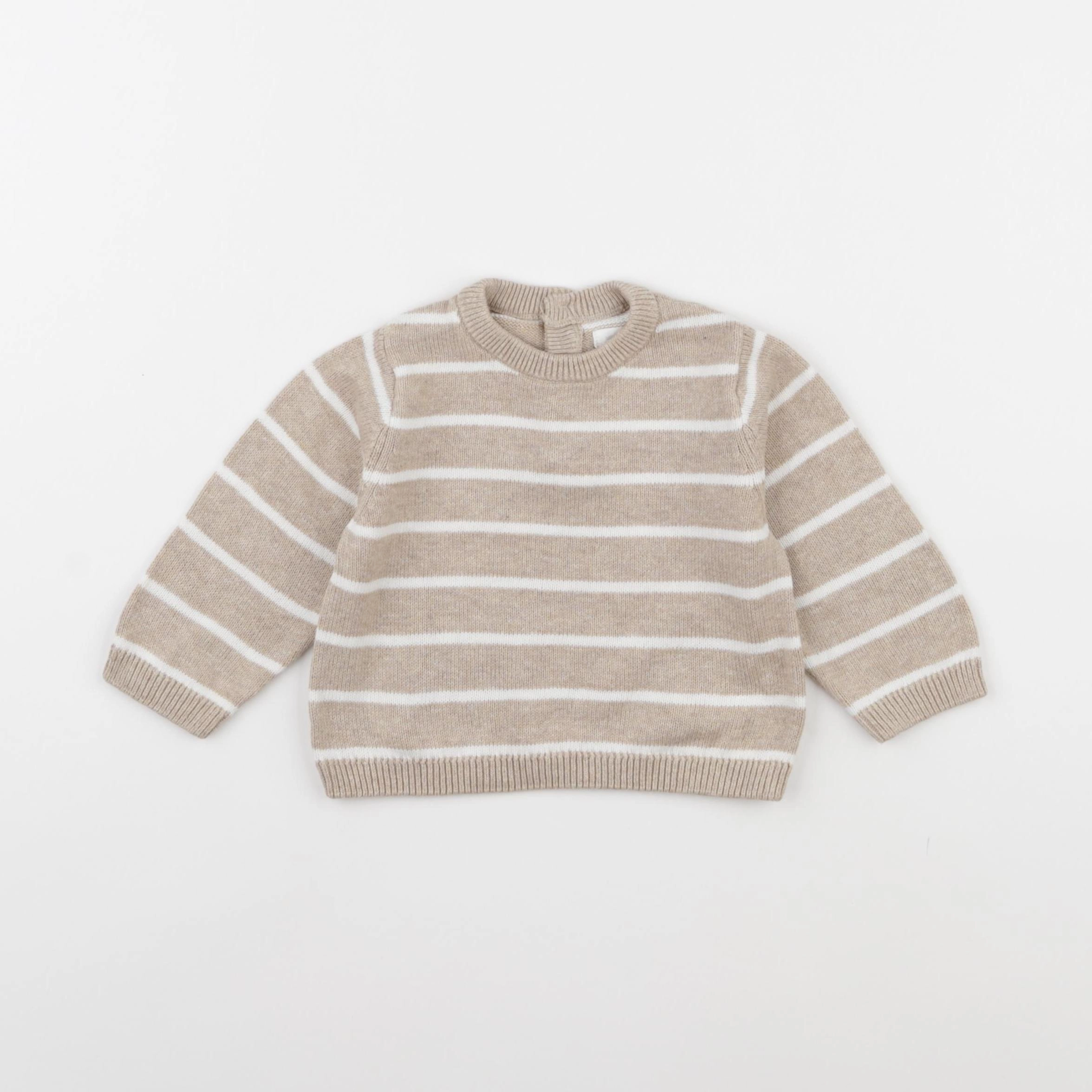 Vertbaudet - pull marron - 6 mois