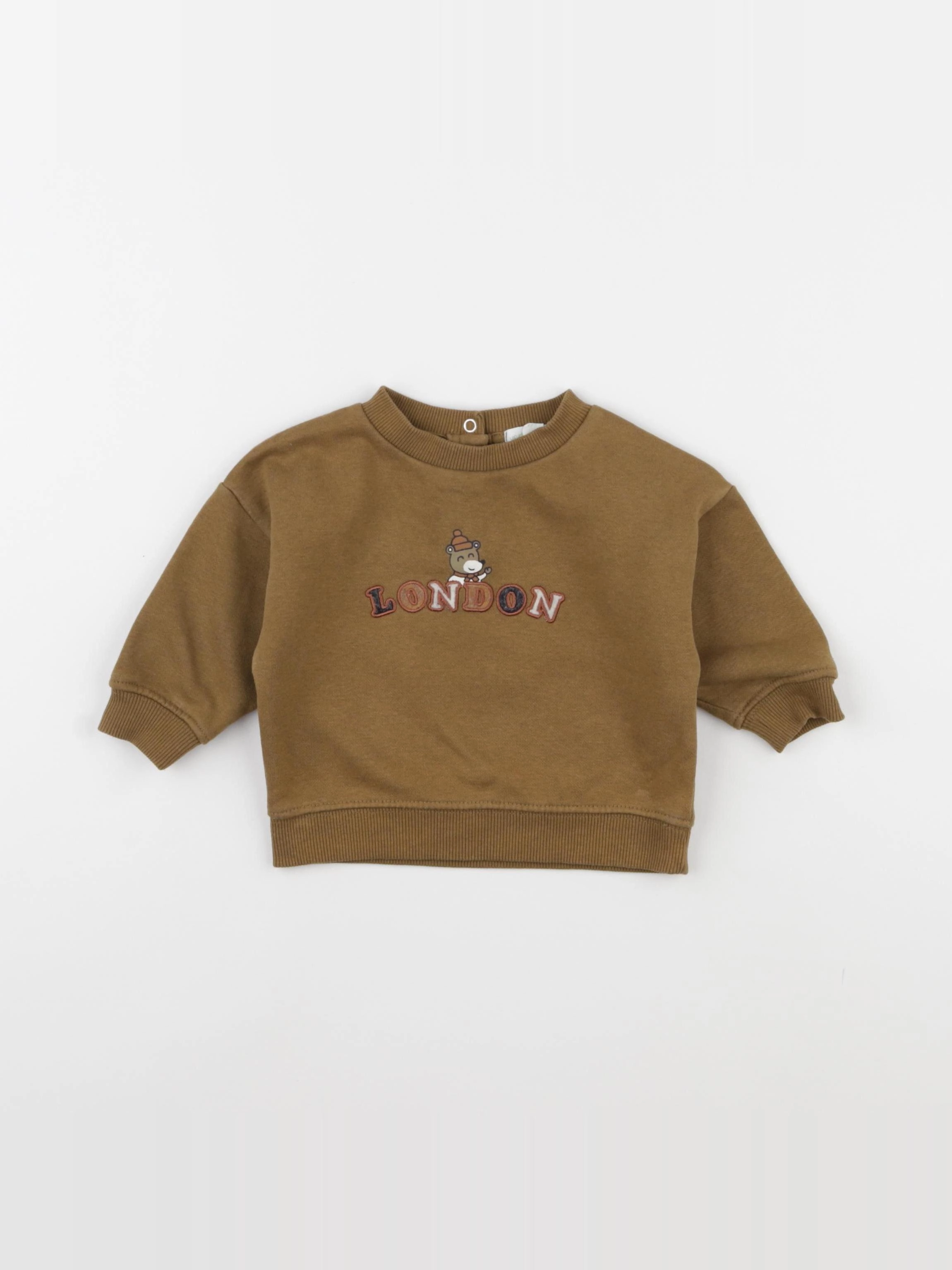 Vertbaudet - sweat marron - 6 mois