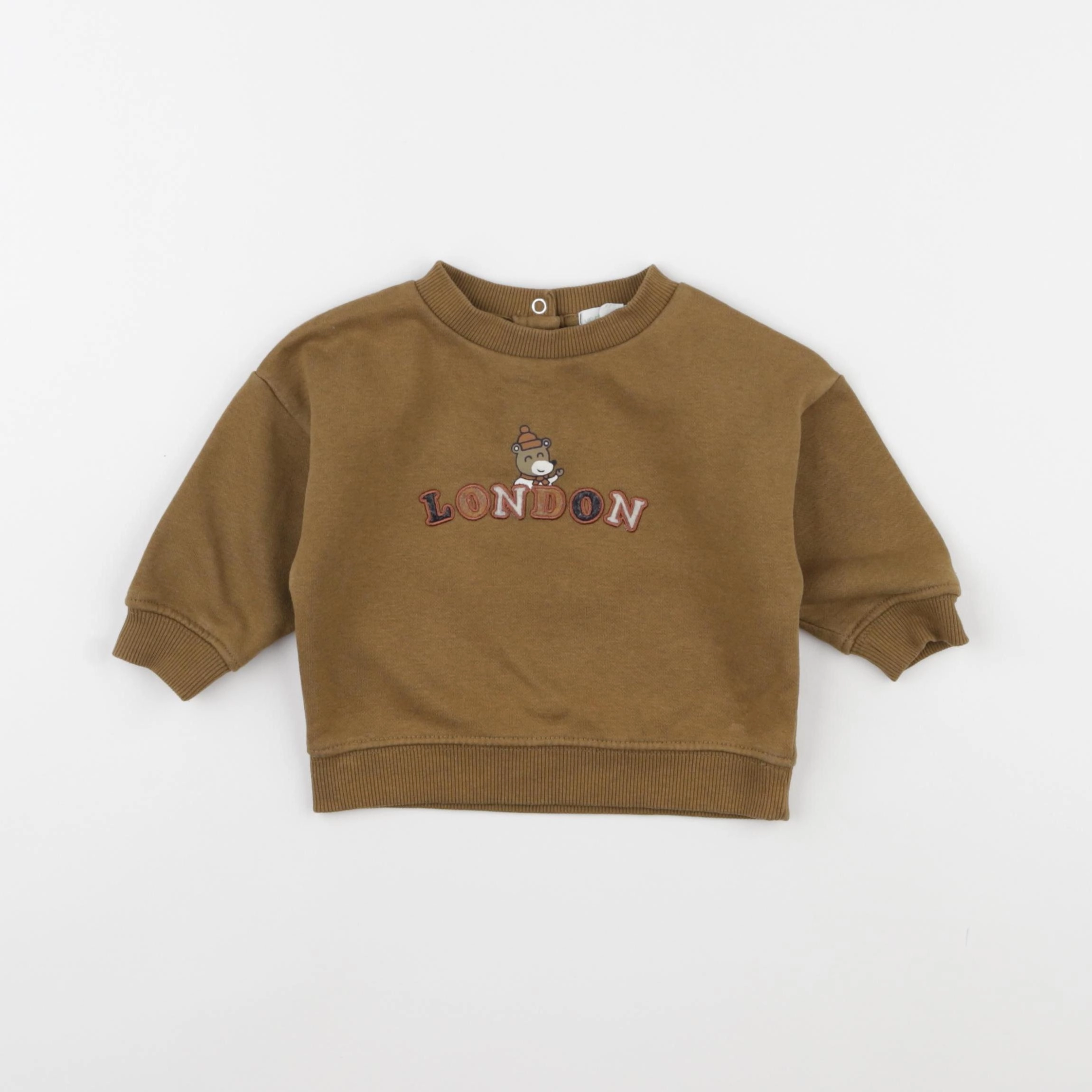 Vertbaudet - sweat marron - 6 mois