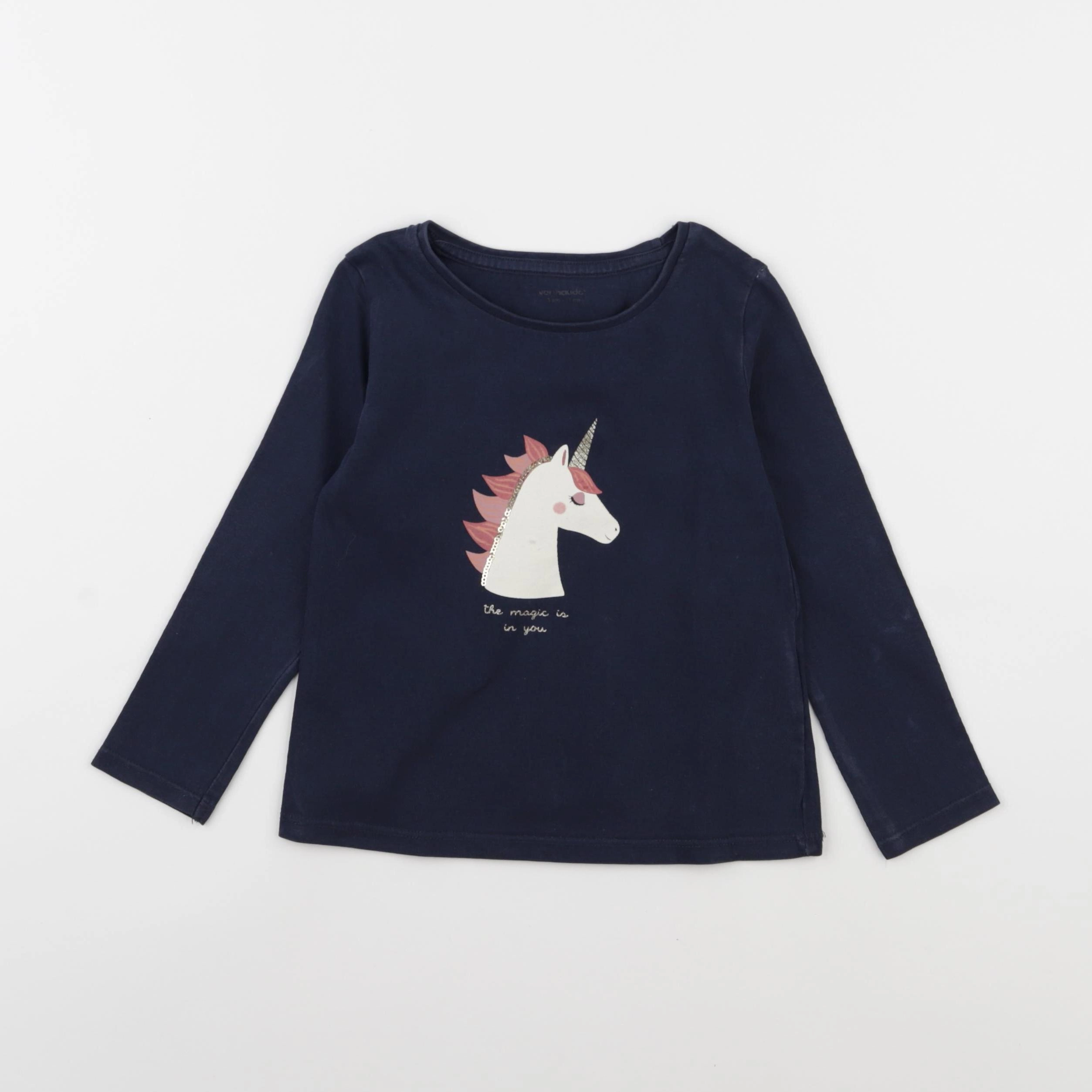 Vertbaudet - tee-shirt bleu - 3 ans