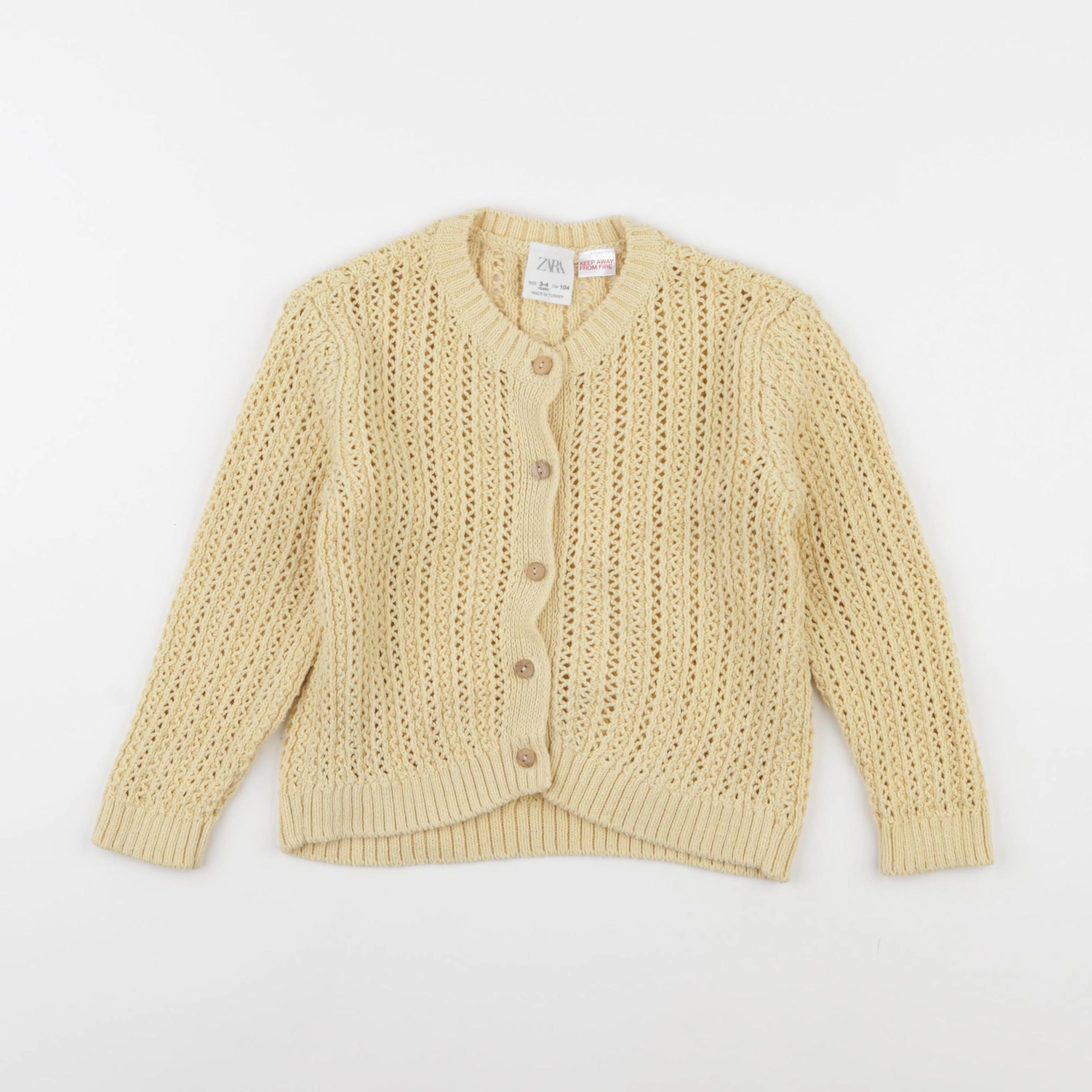 Zara - gilet jaune - 3/4 ans