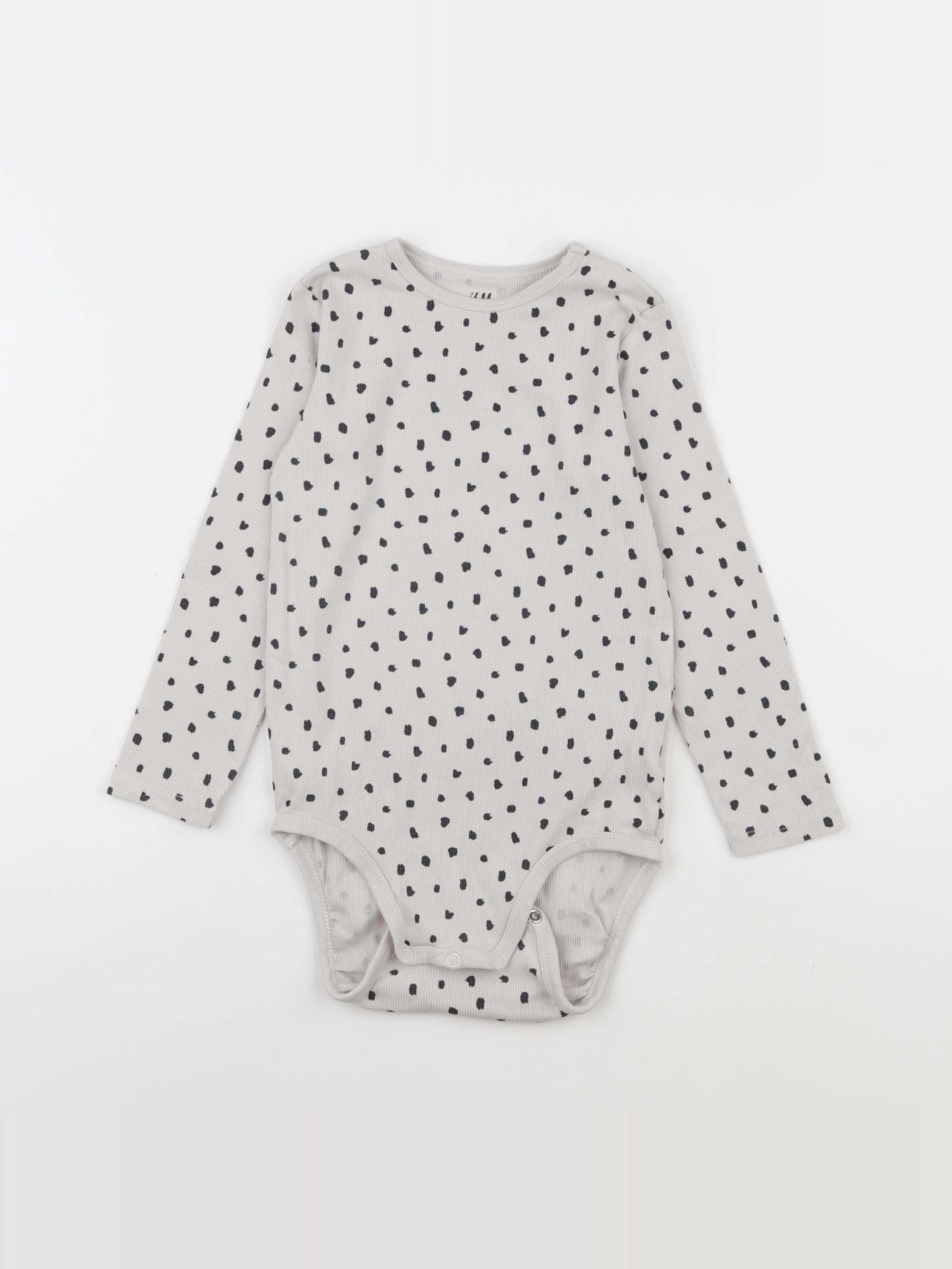 H&M - body gris - 3/4 ans