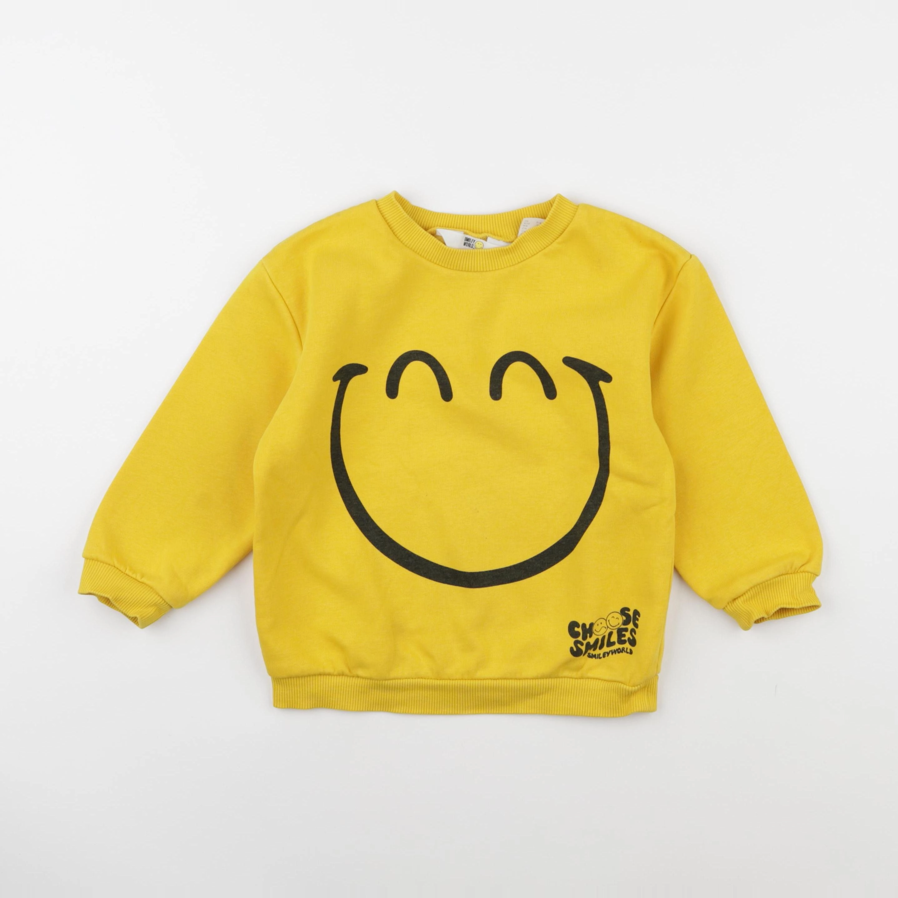 H&M - sweat jaune - 2/4 ans
