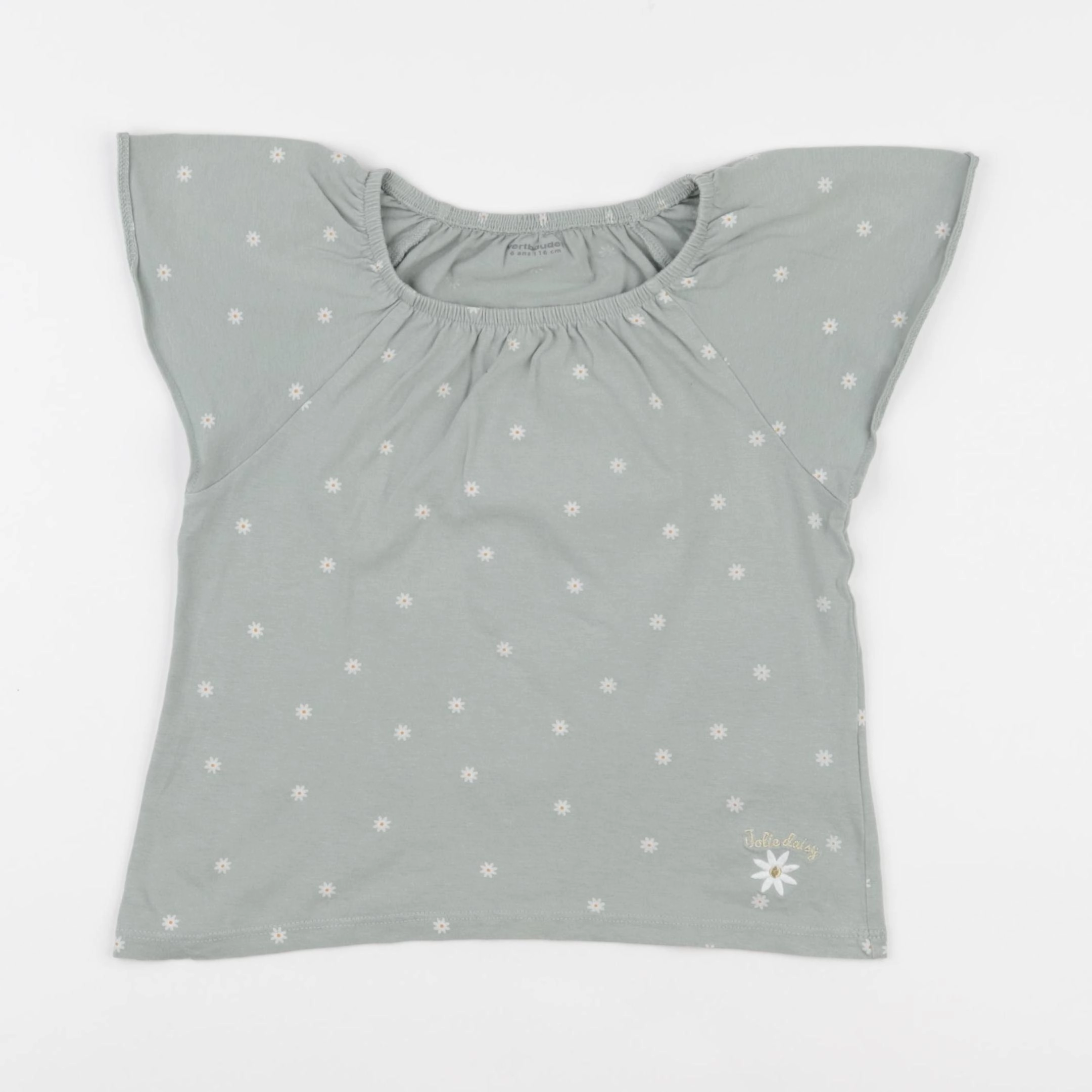 Vertbaudet - tee-shirt vert - 6 ans