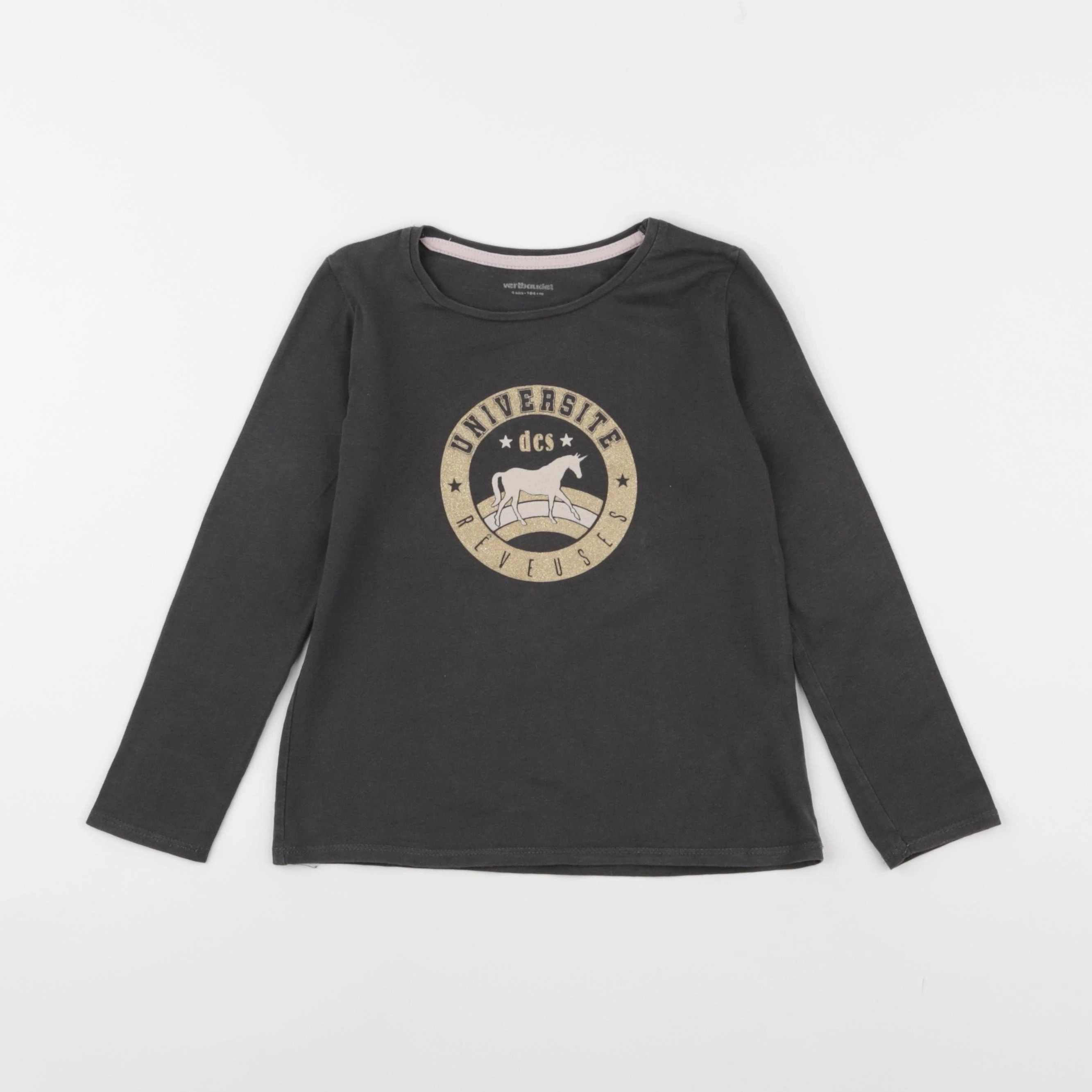 Vertbaudet - tee-shirt gris - 4 ans
