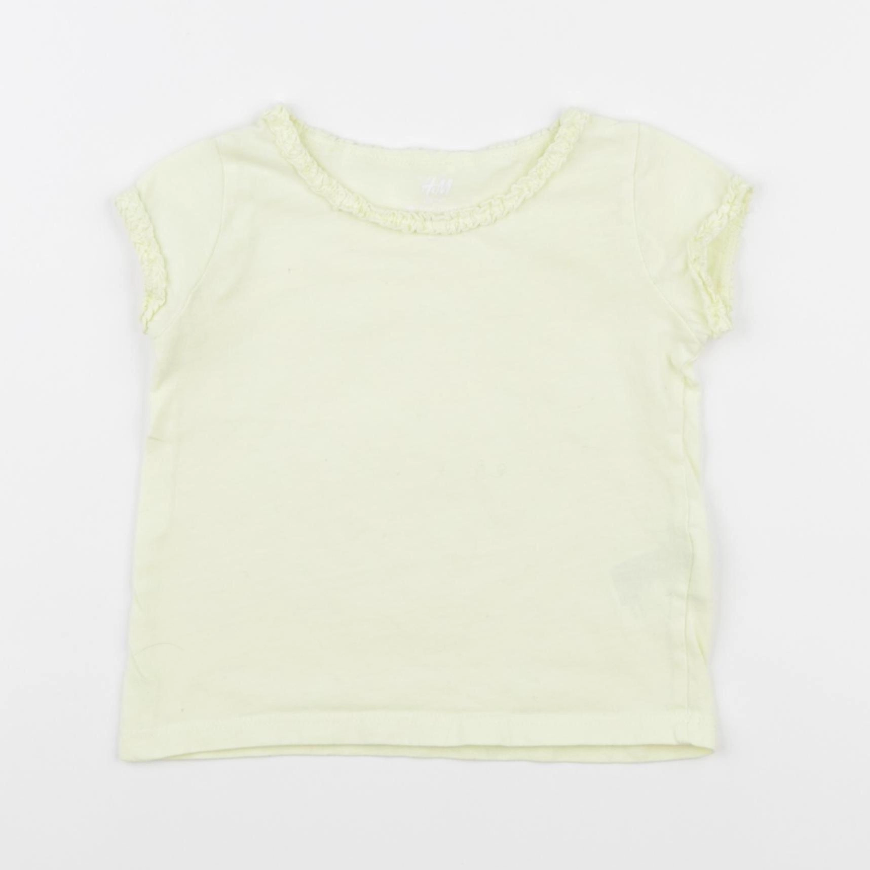 H&M - tee-shirt jaune - 18/24 mois