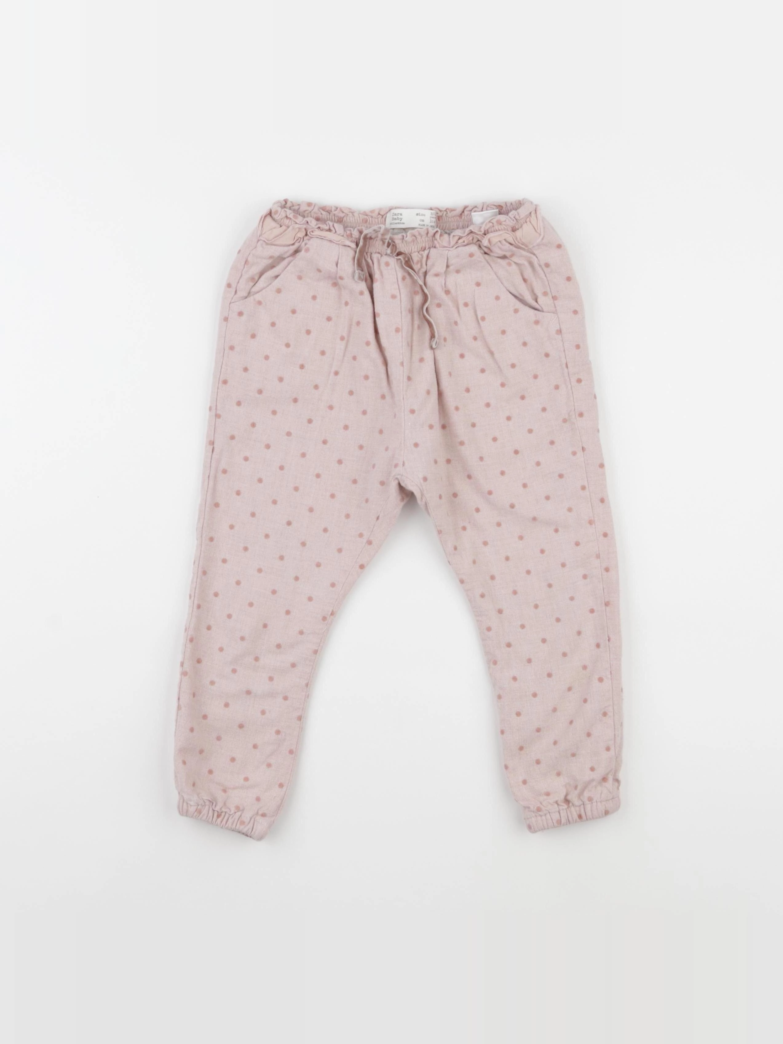Zara - pantalon doublé rose - 3/4 ans