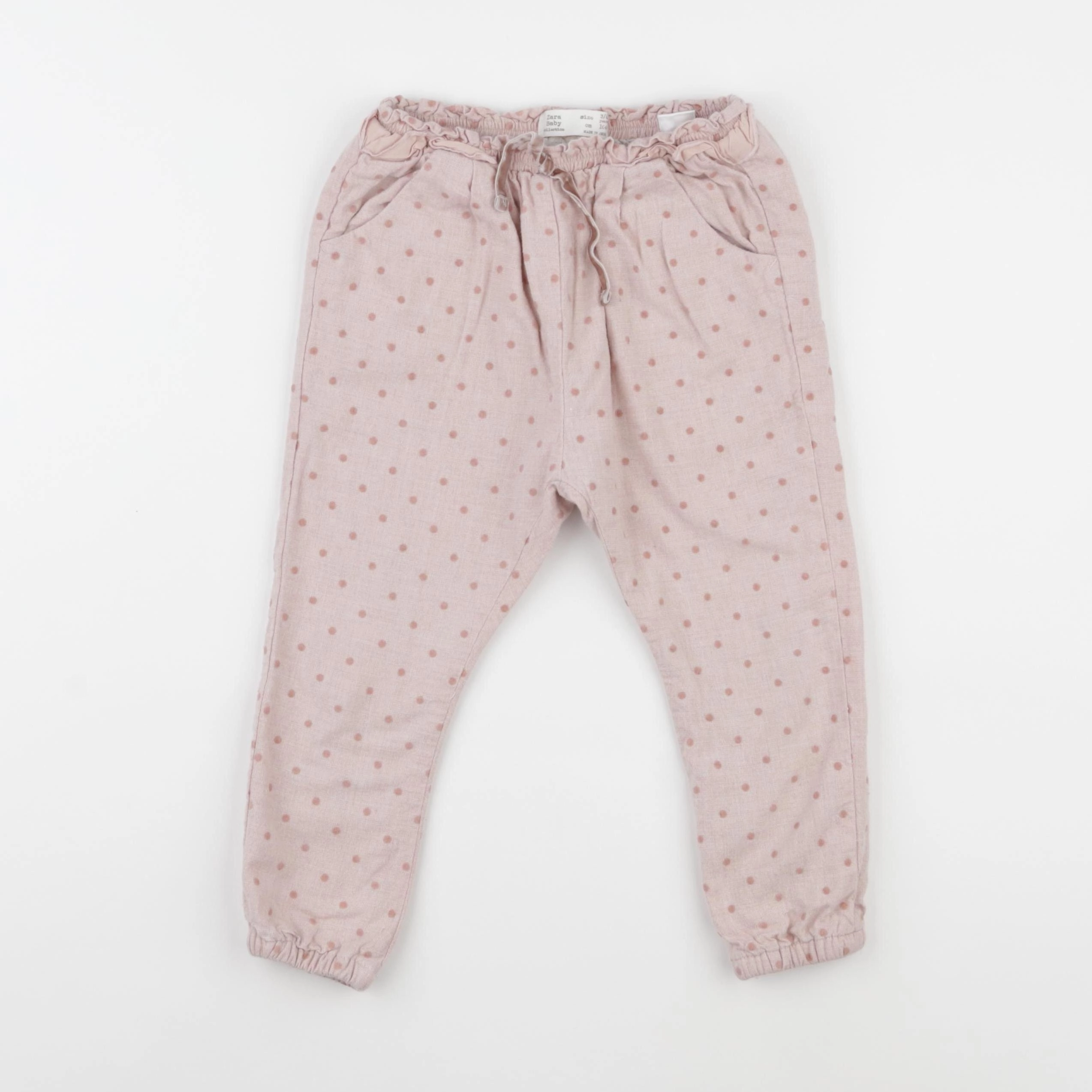 Zara - pantalon doublé rose - 3/4 ans