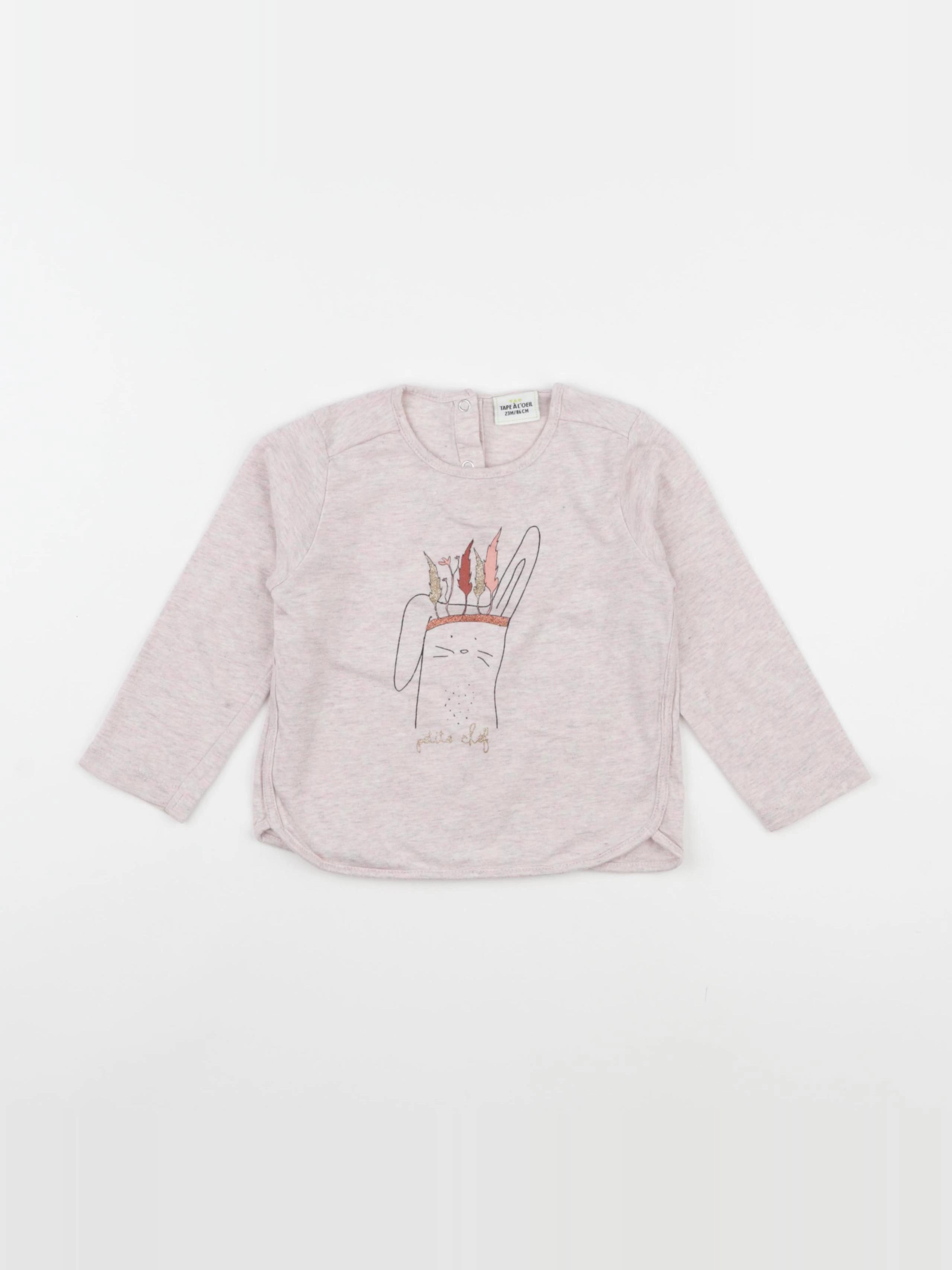 Tape à l'oeil - tee-shirt rose - 23 mois