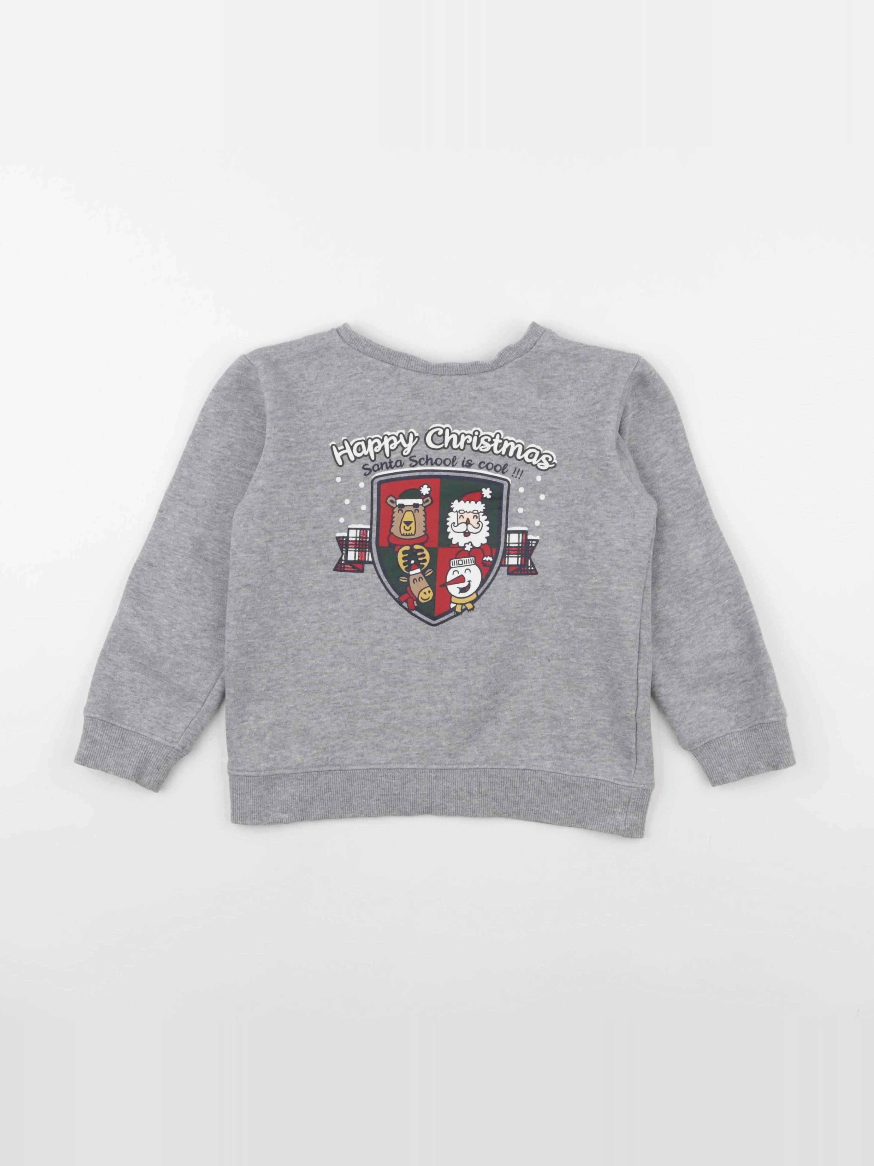 Vertbaudet - sweat gris - 6 ans