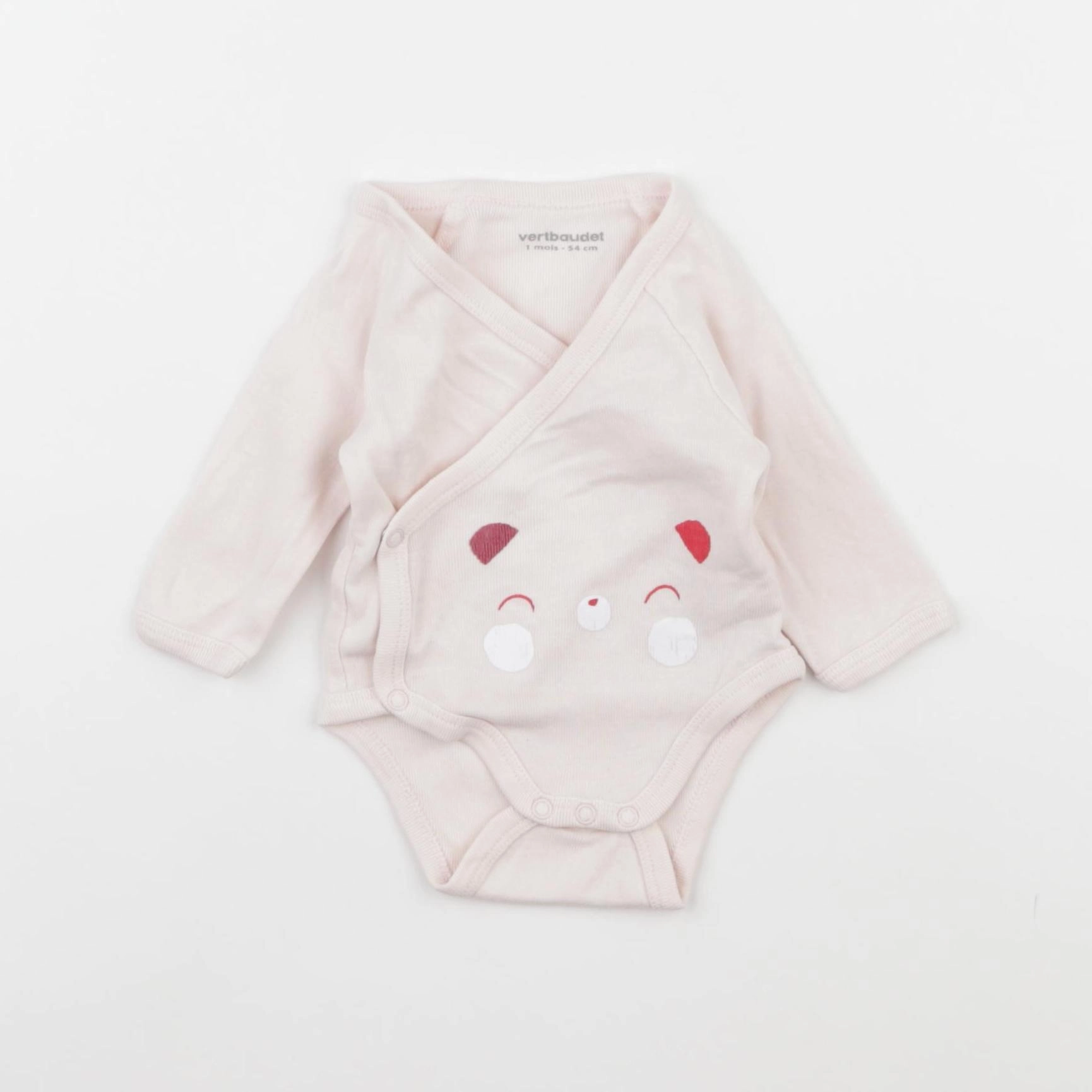 Vertbaudet - body rose - 1 mois
