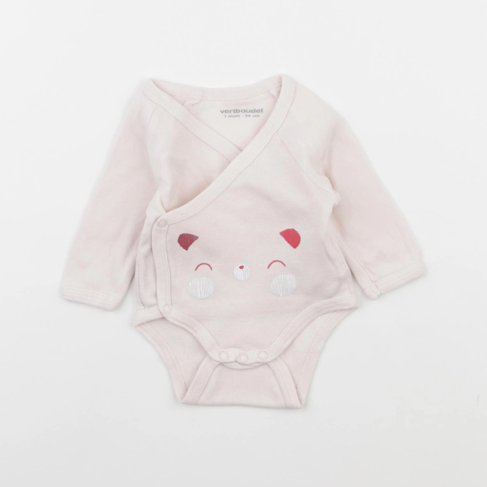 Vertbaudet - body rose - 1 mois