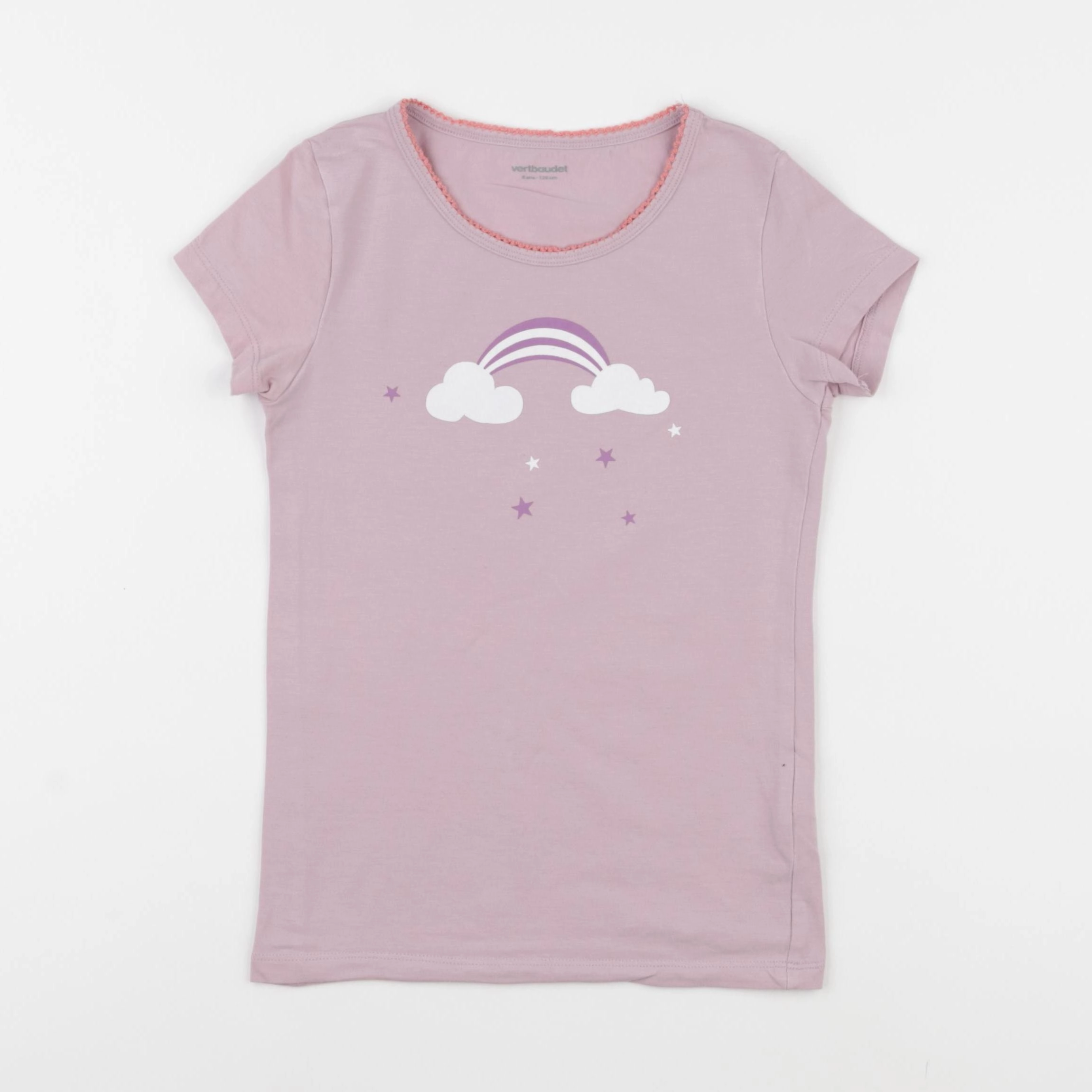 Vertbaudet - maillot de corps violet - 8 ans