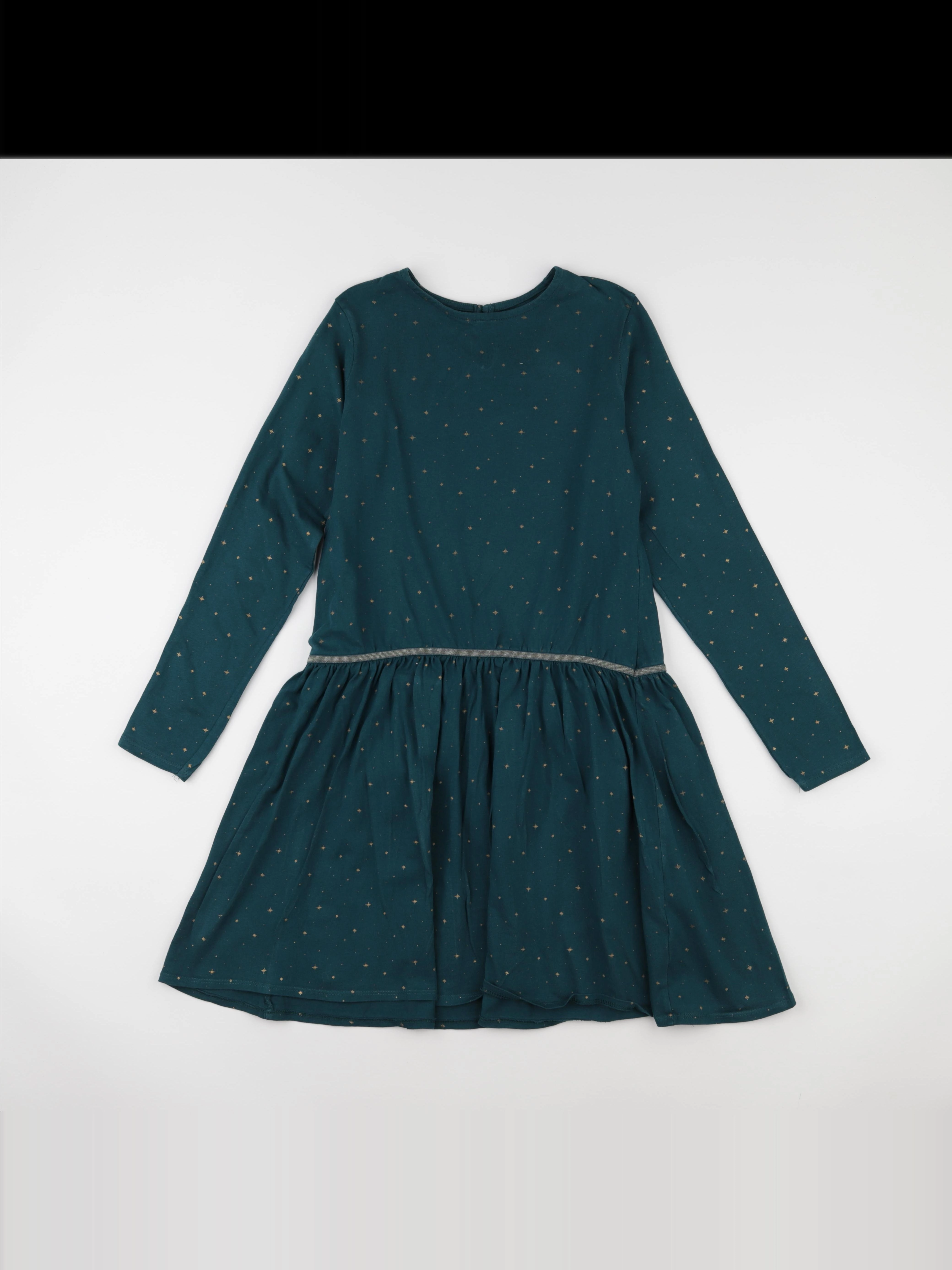 Vertbaudet - robe vert, or - 14 ans