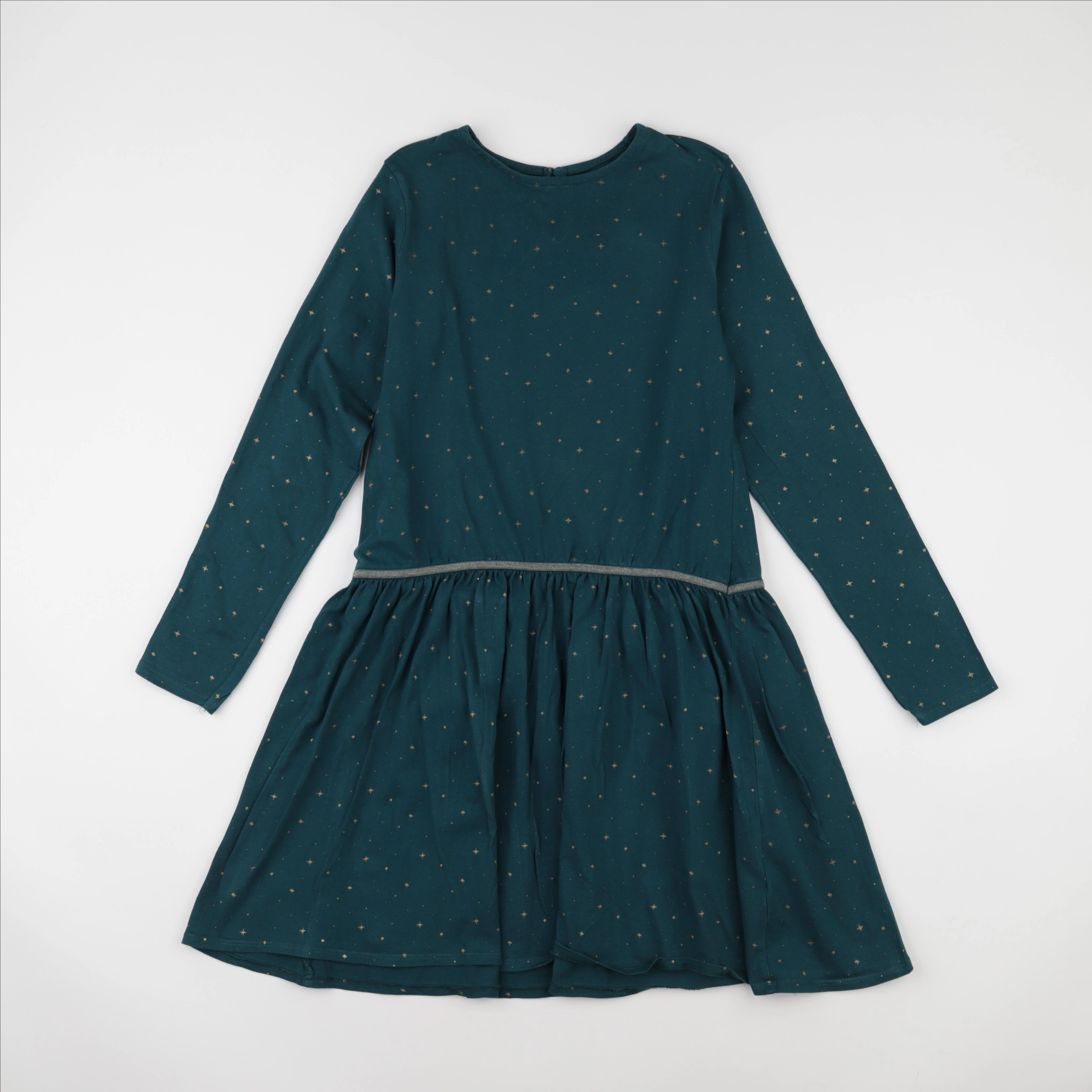 Vertbaudet - robe vert, or - 14 ans