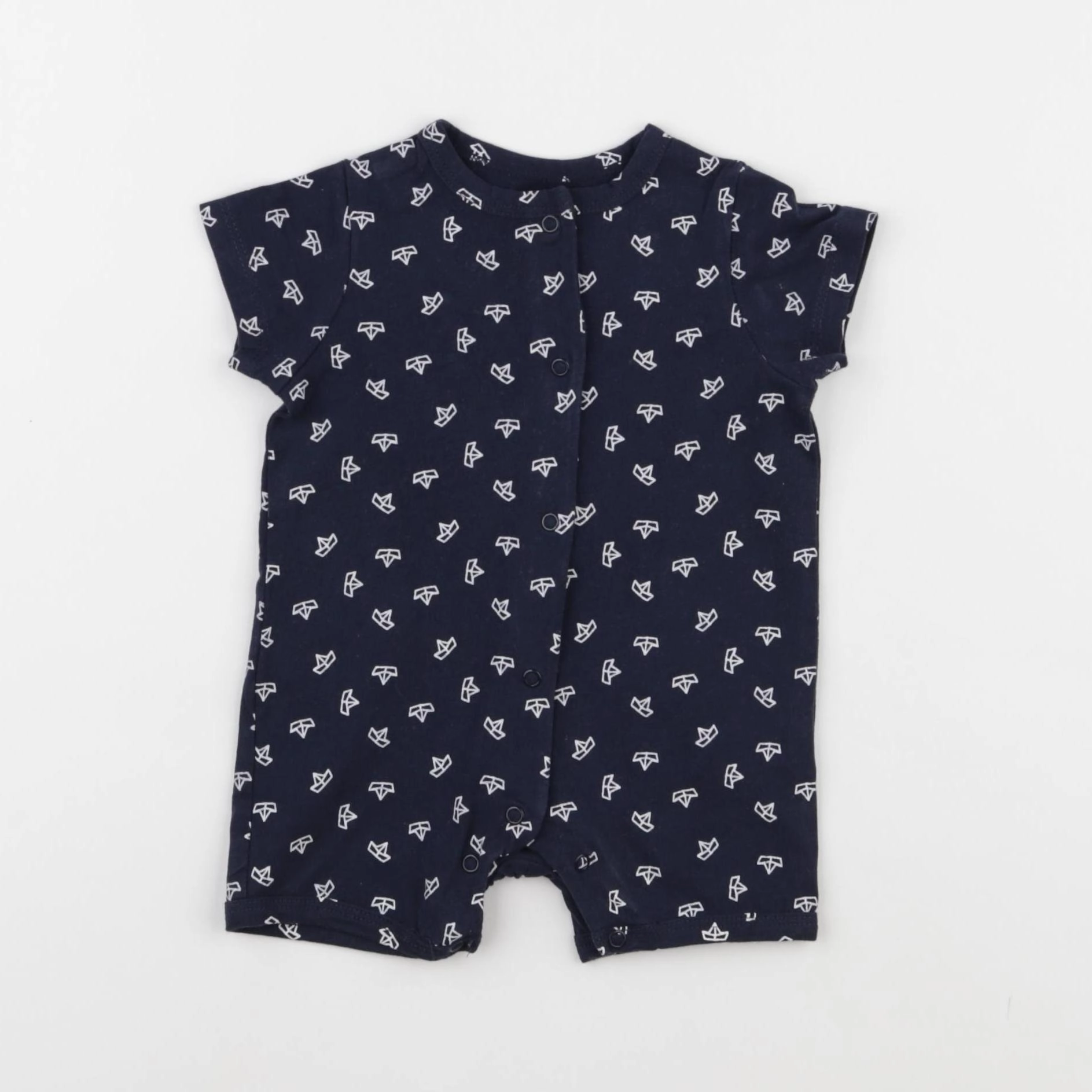 Vertbaudet - pyjama coton bleu - 3 mois
