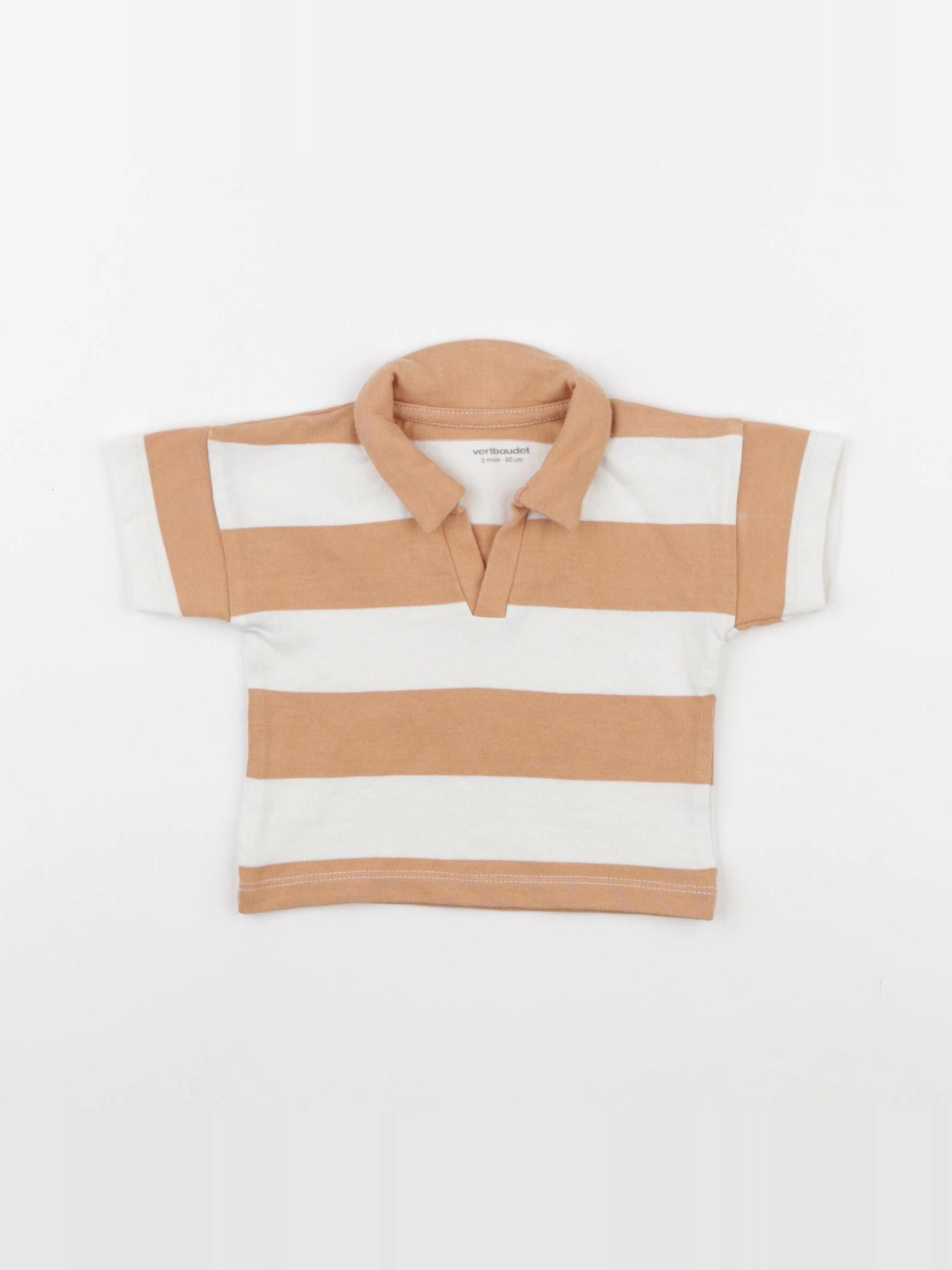 Vertbaudet - tee-shirt marron - 3 mois