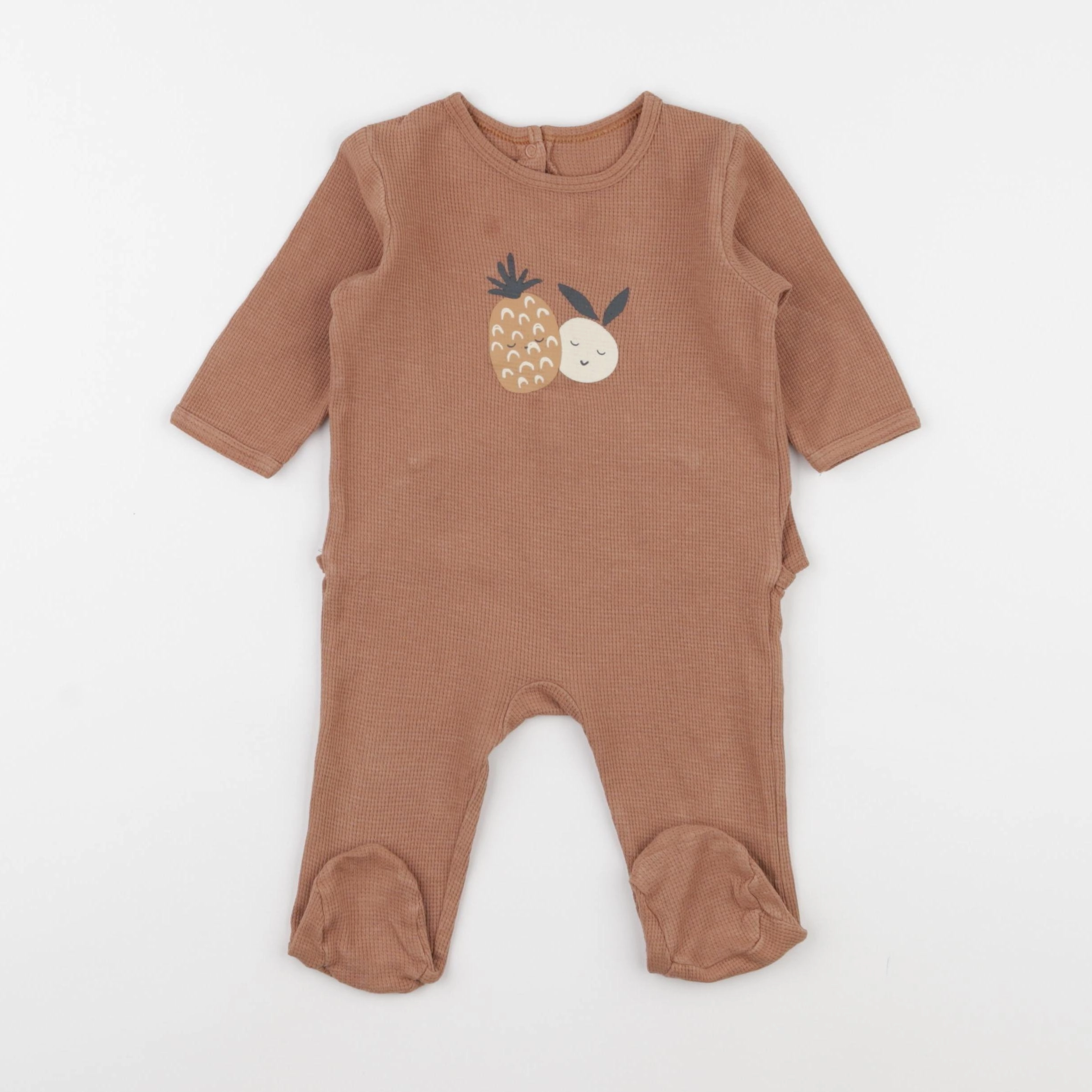 Vertbaudet - pyjama coton marron - 6 ans