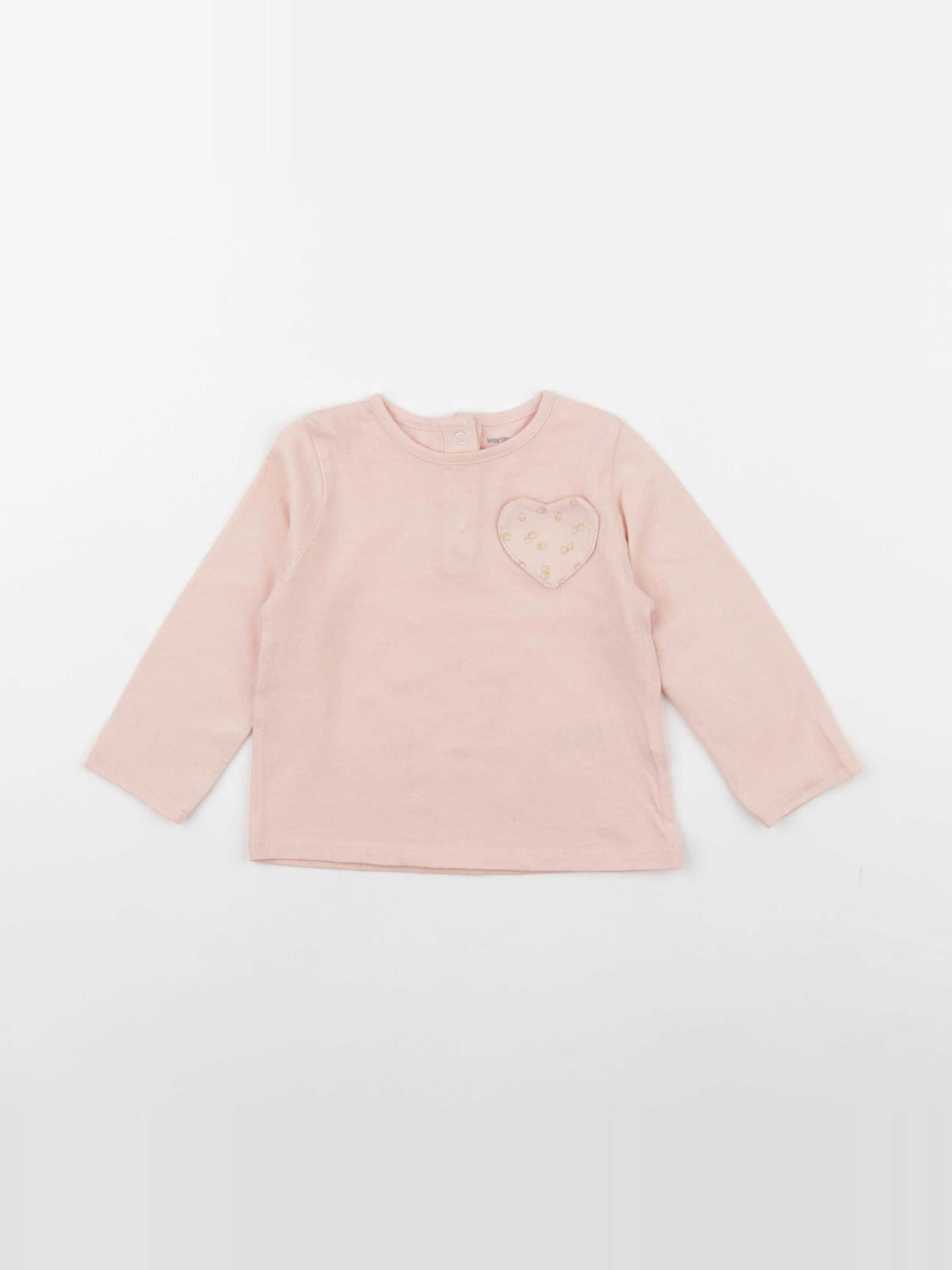Vertbaudet - tee-shirt rose - 12 mois