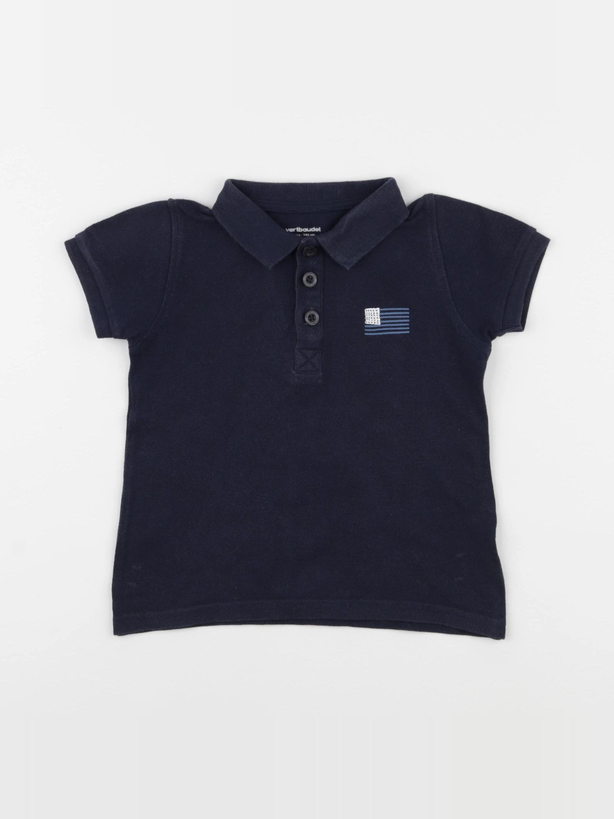 Vertbaudet - polo bleu - 4 ans