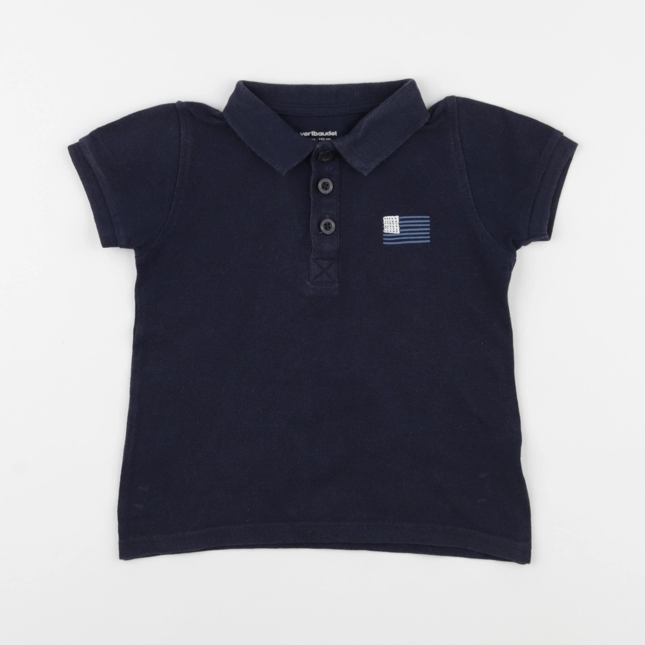 Vertbaudet - polo bleu - 4 ans