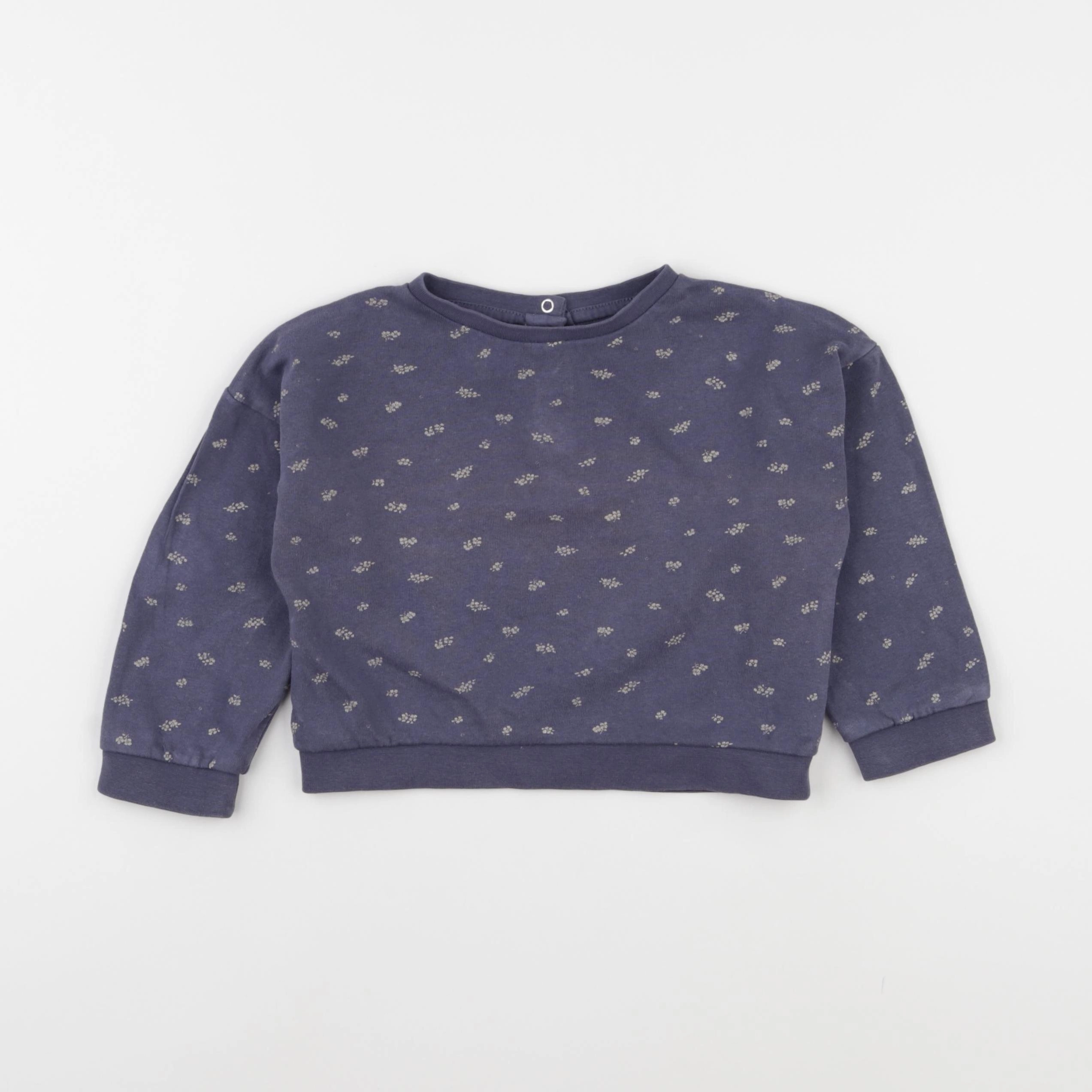 Vertbaudet - sweat violet - 24 mois