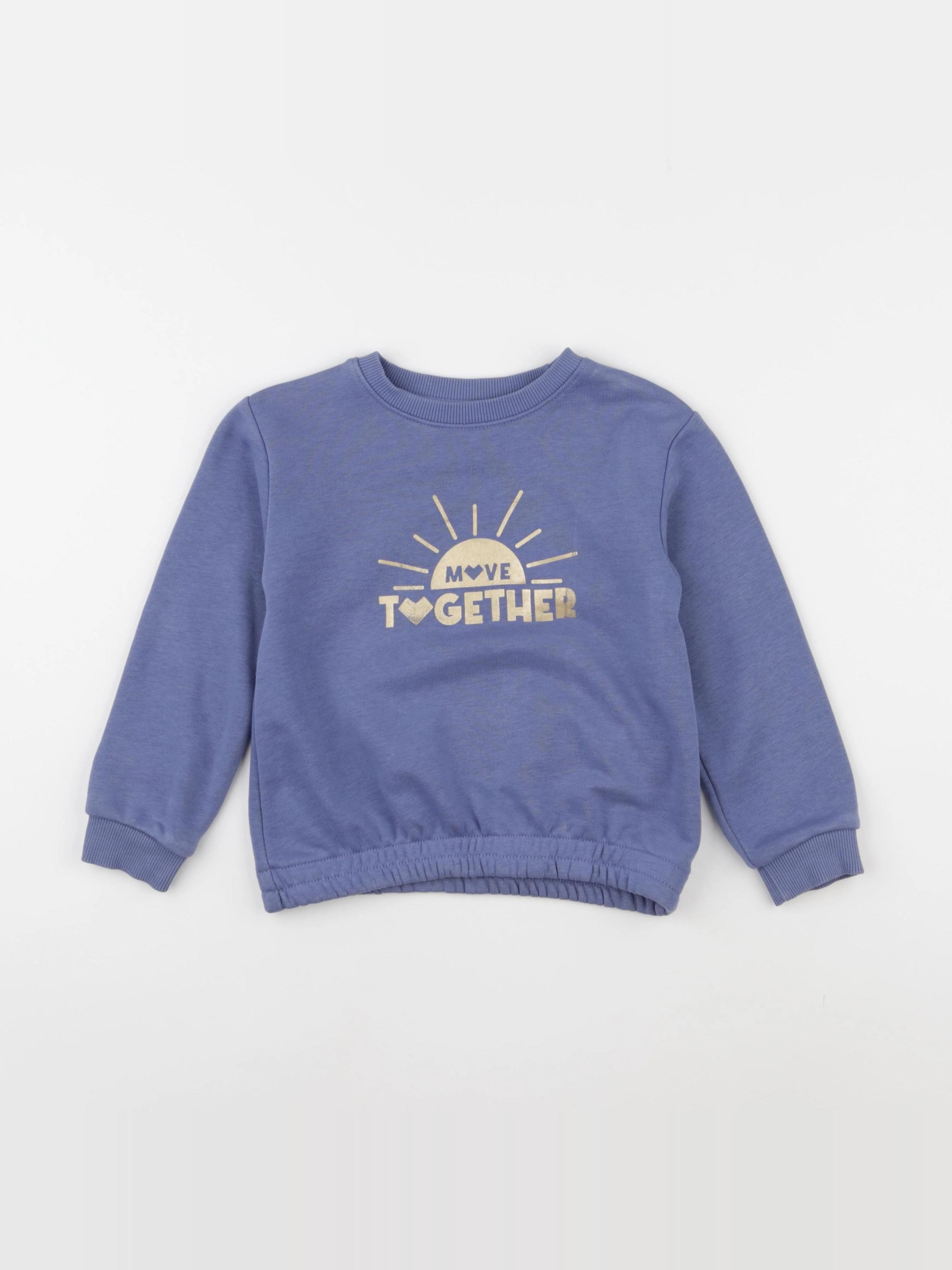 Vertbaudet - sweat bleu, or - 4 ans
