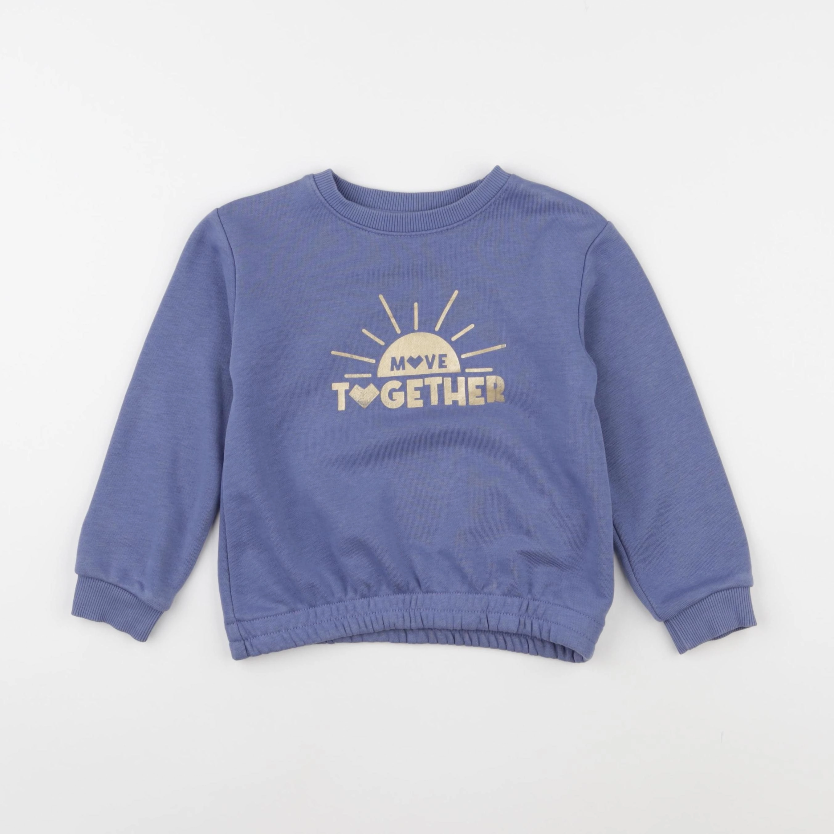 Vertbaudet - sweat bleu, or - 4 ans
