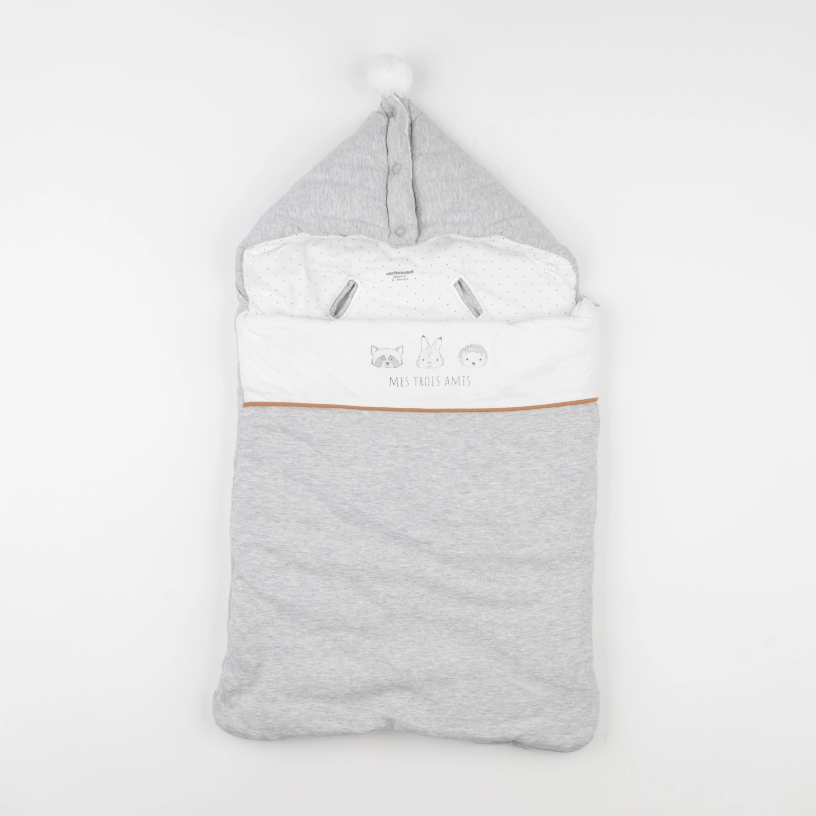Vertbaudet - nid d'ange gris - 0/6 mois