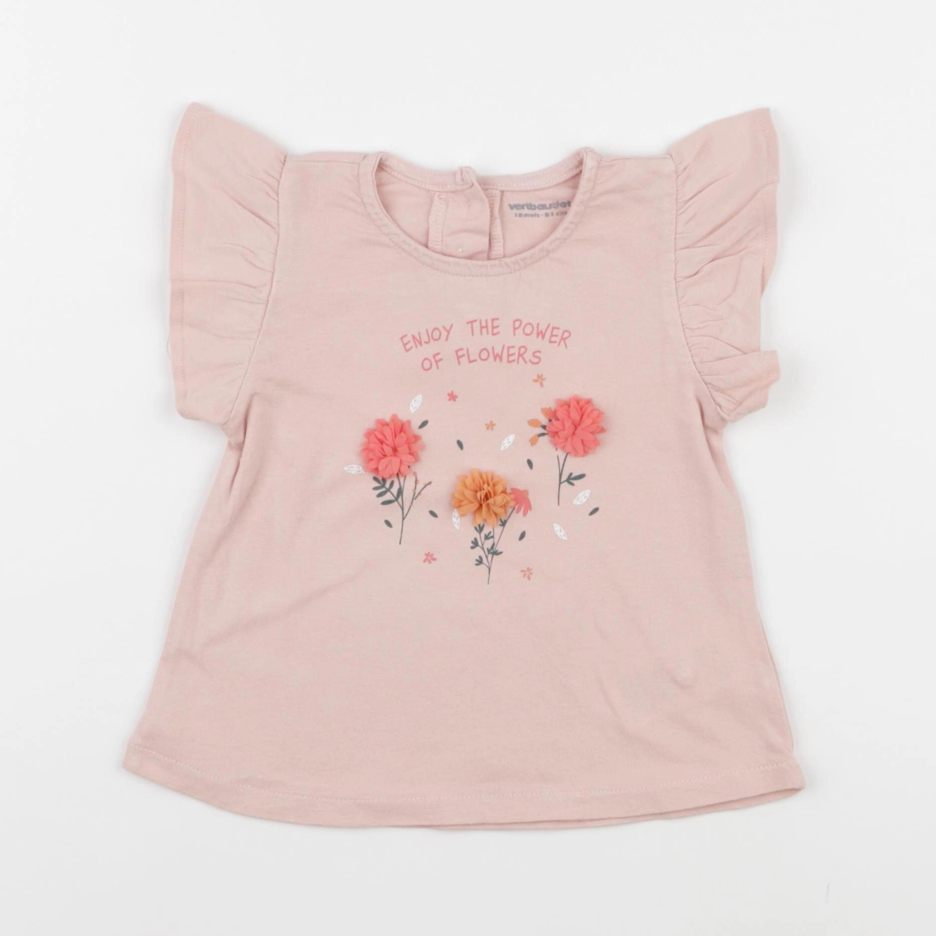 Vertbaudet - tee-shirt rose - 18 mois