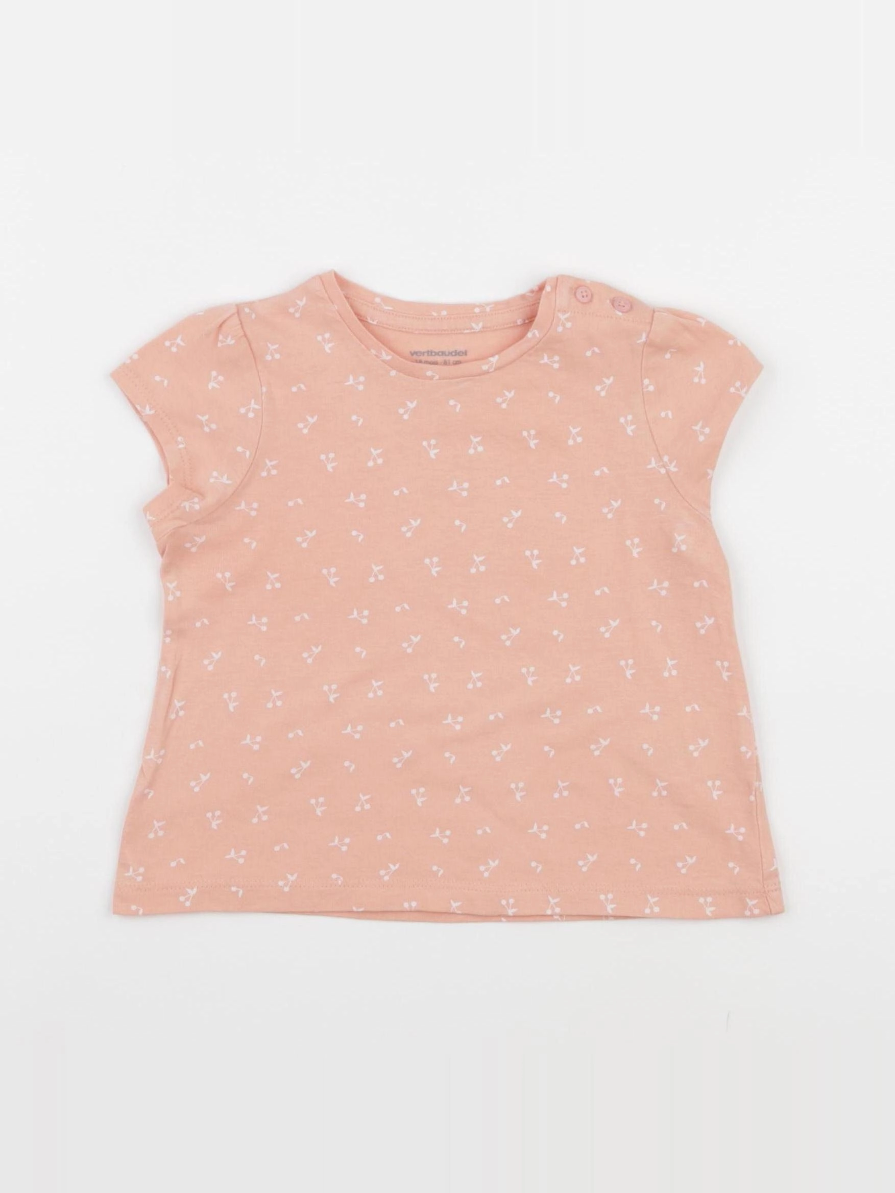 Vertbaudet - tee-shirt rose - 18 mois