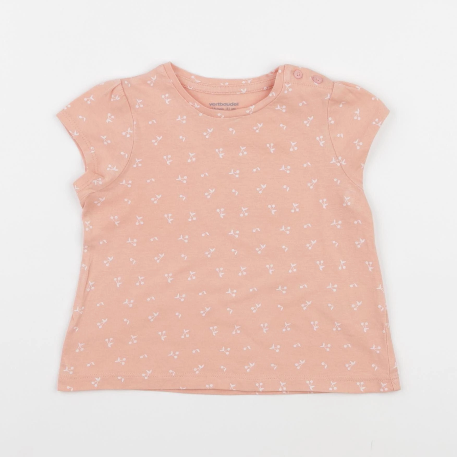 Vertbaudet - tee-shirt rose - 18 mois