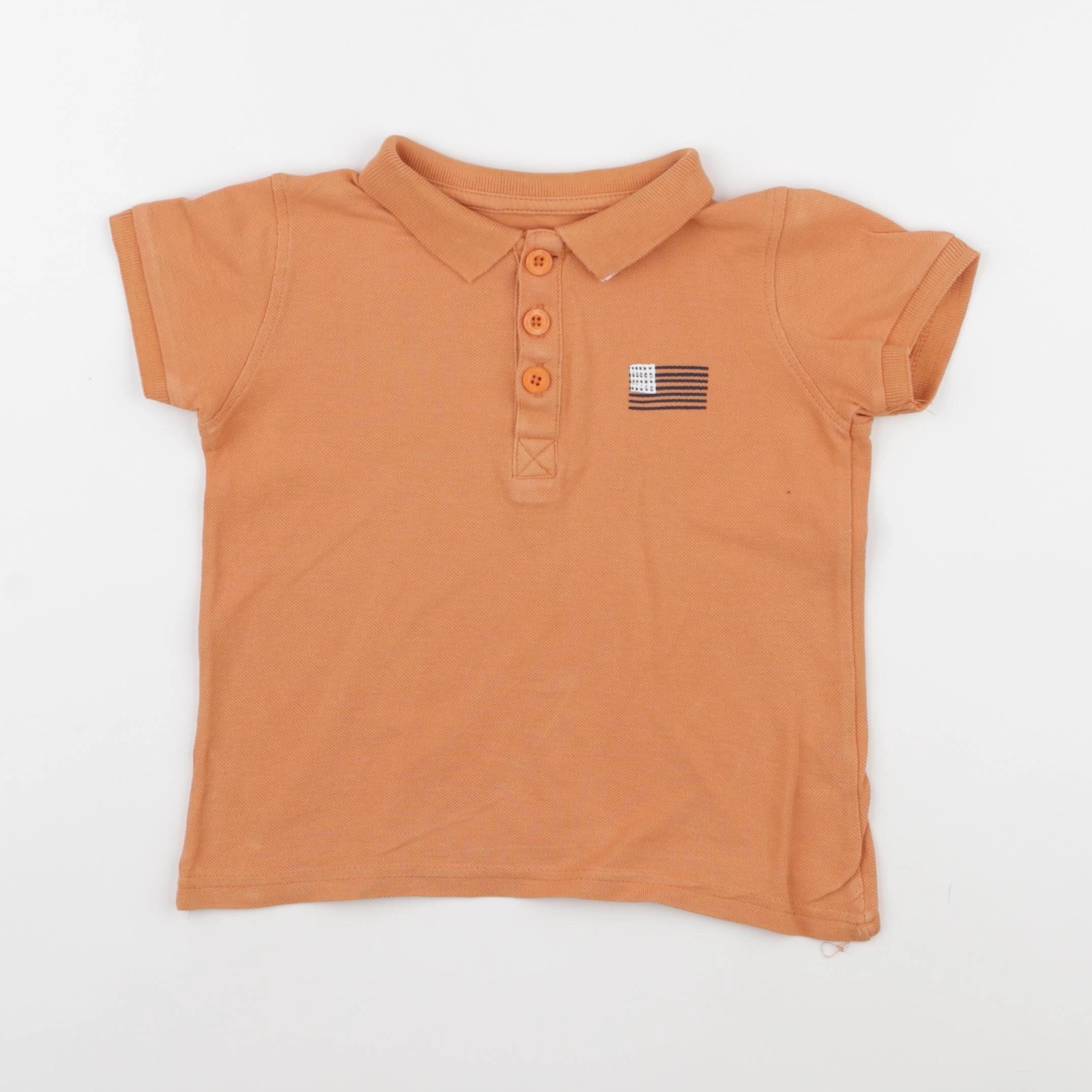 Vertbaudet - polo orange - 4 ans