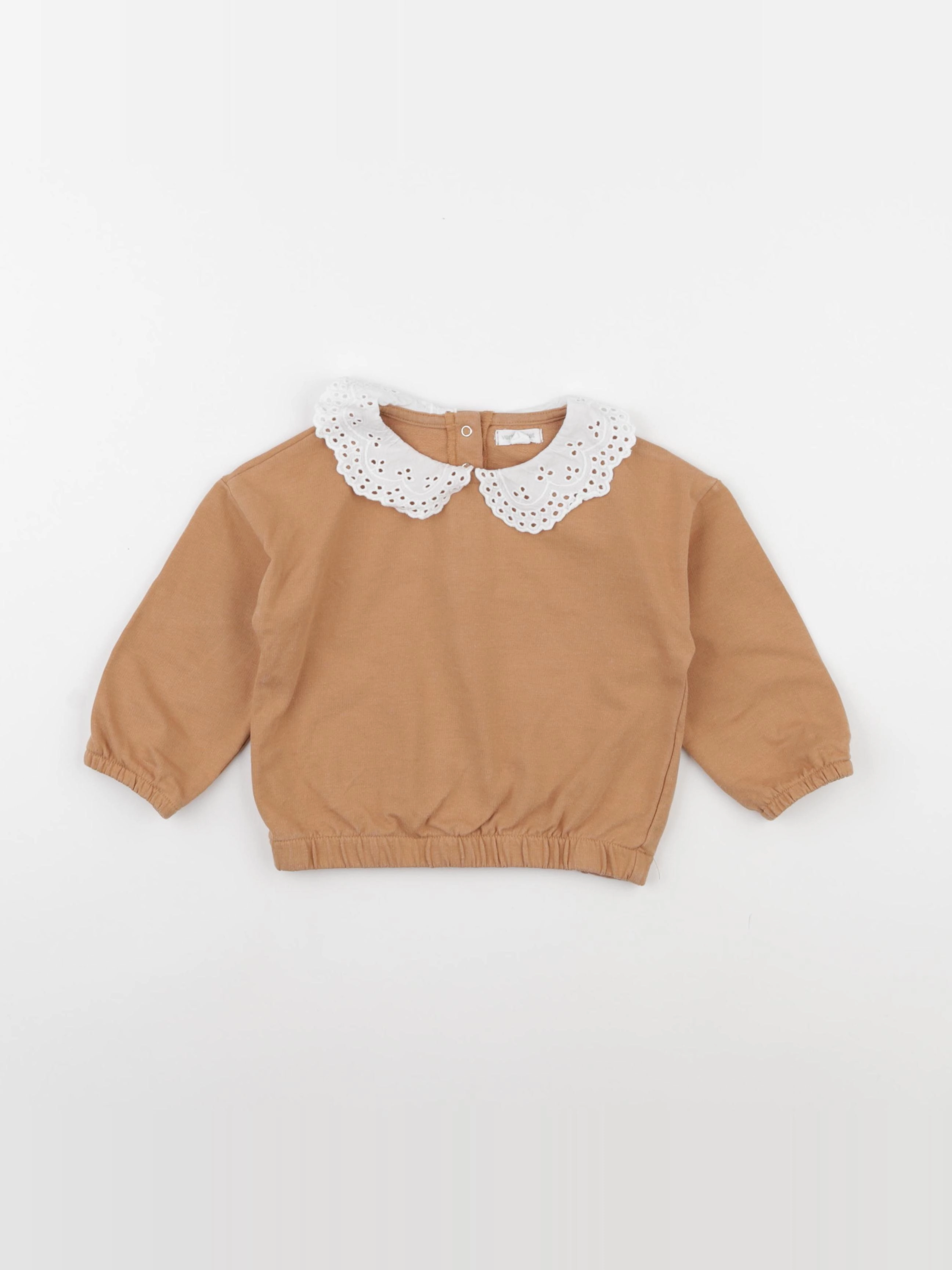 Vertbaudet - sweat marron - 18 mois
