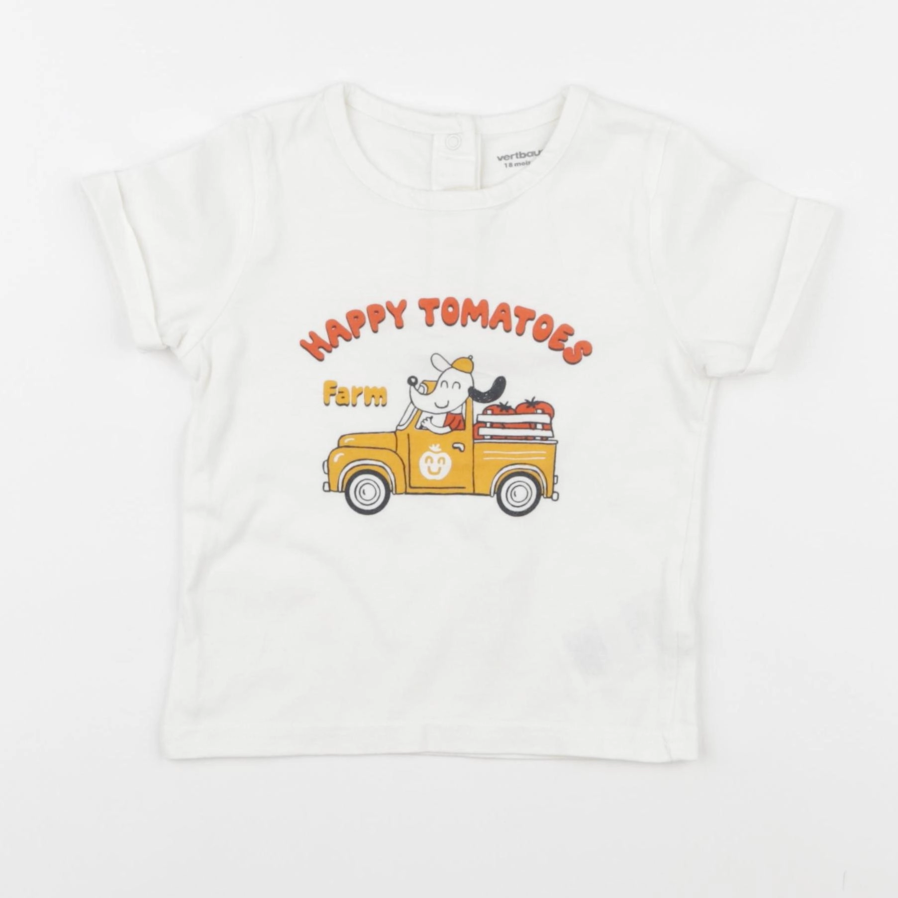 Vertbaudet - tee-shirt blanc - 18 mois
