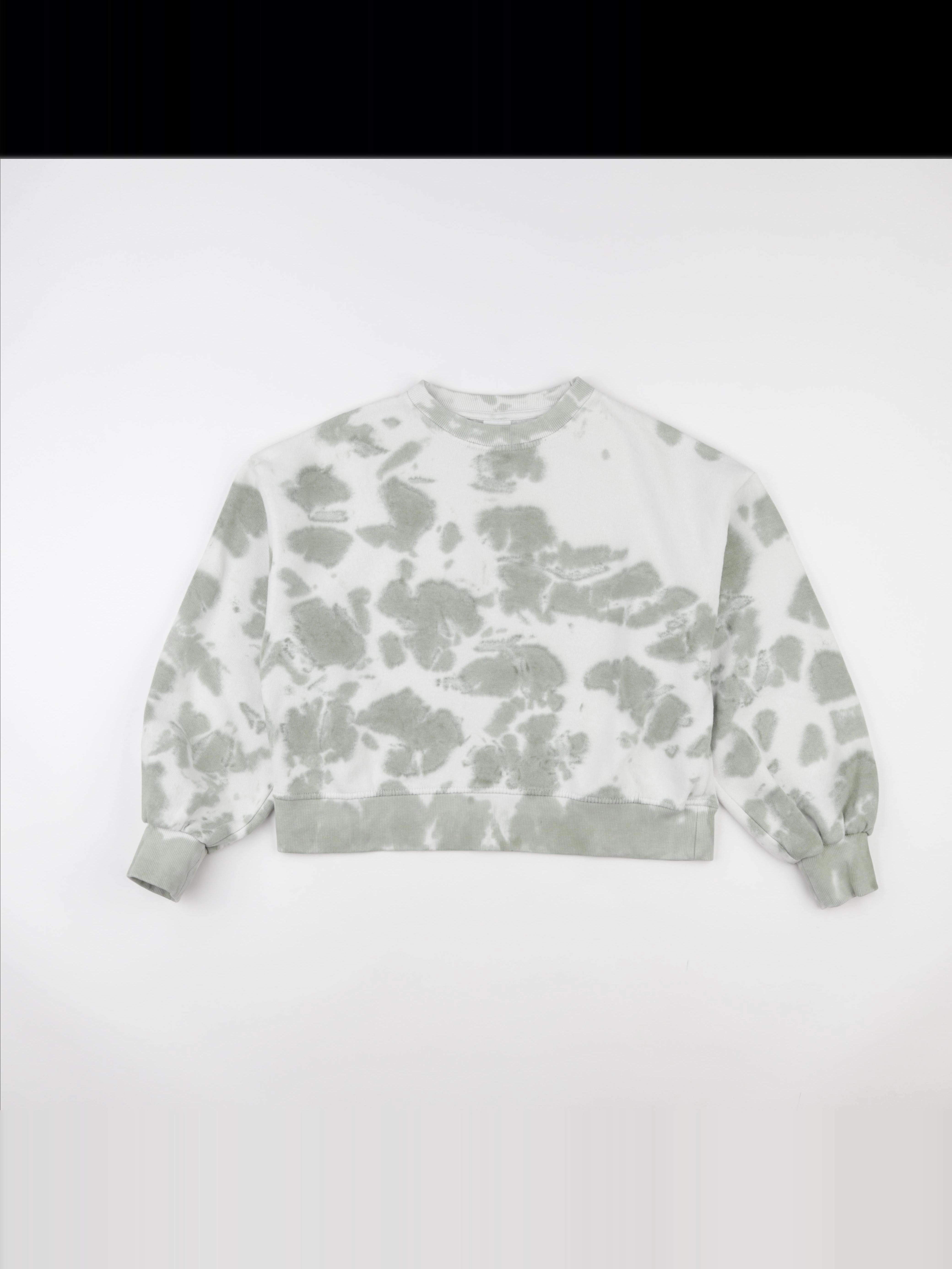 Zara - sweat blanc, vert - 11/12 ans