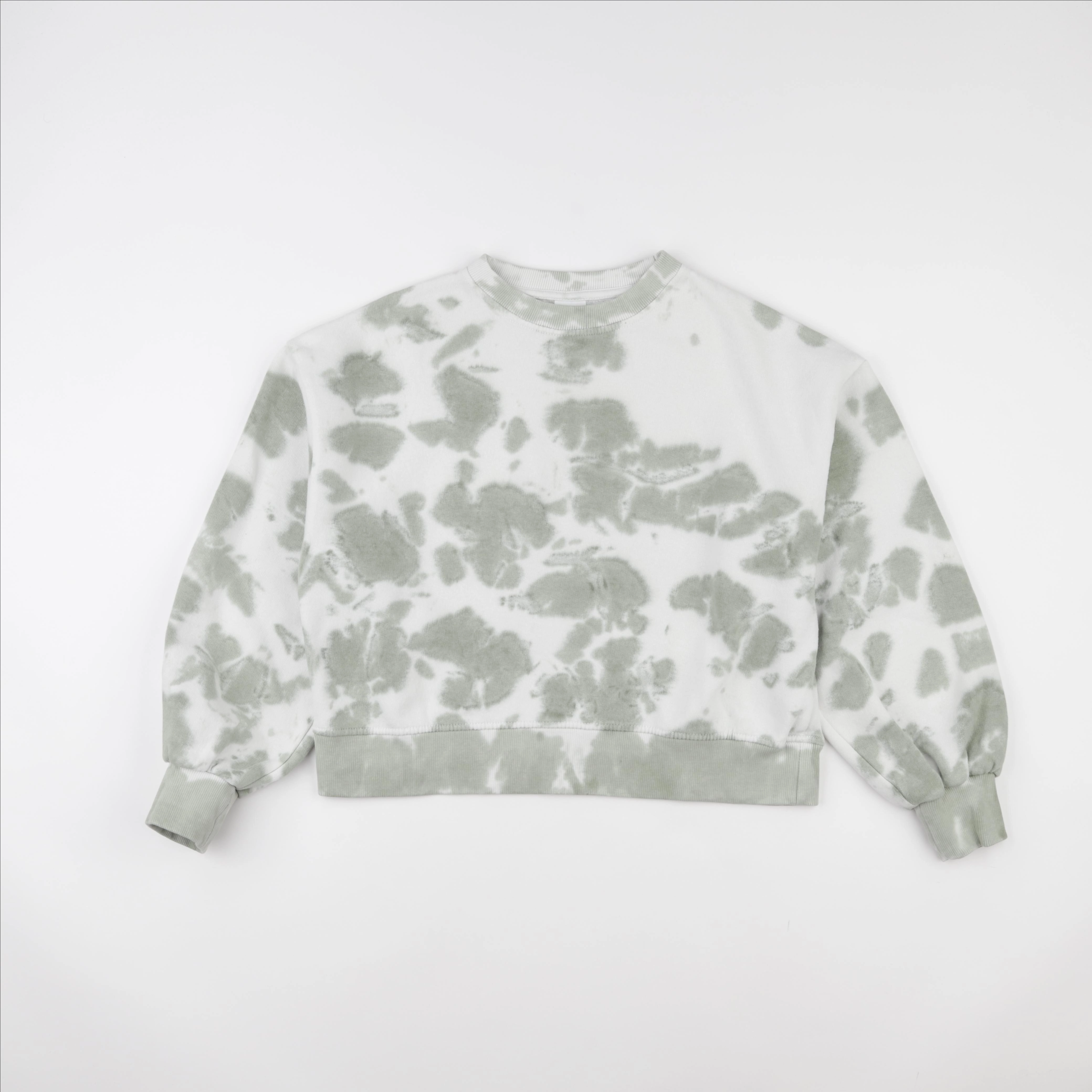 Zara - sweat blanc, vert - 11/12 ans