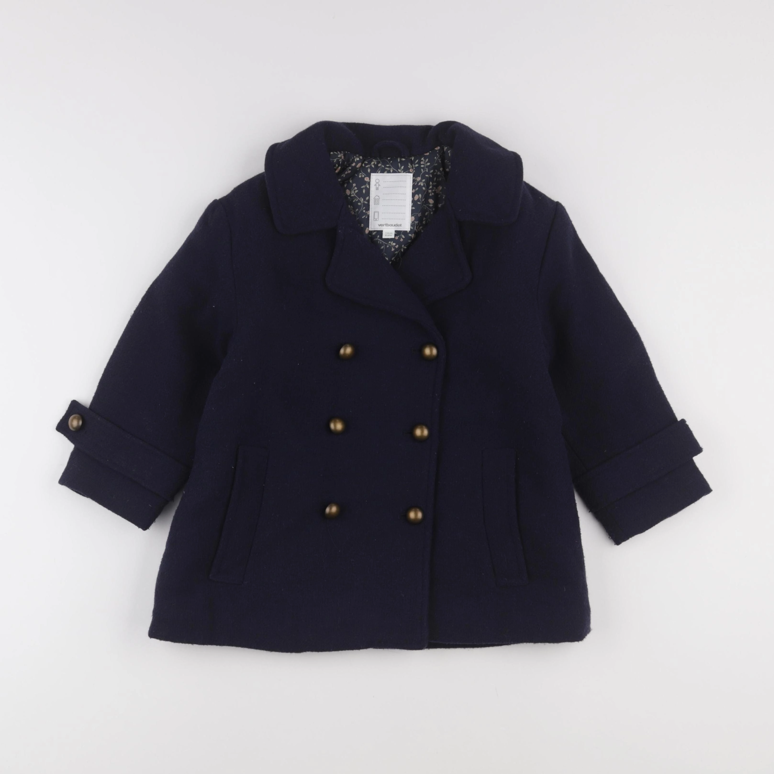 Vertbaudet - manteau bleu - 6 ans