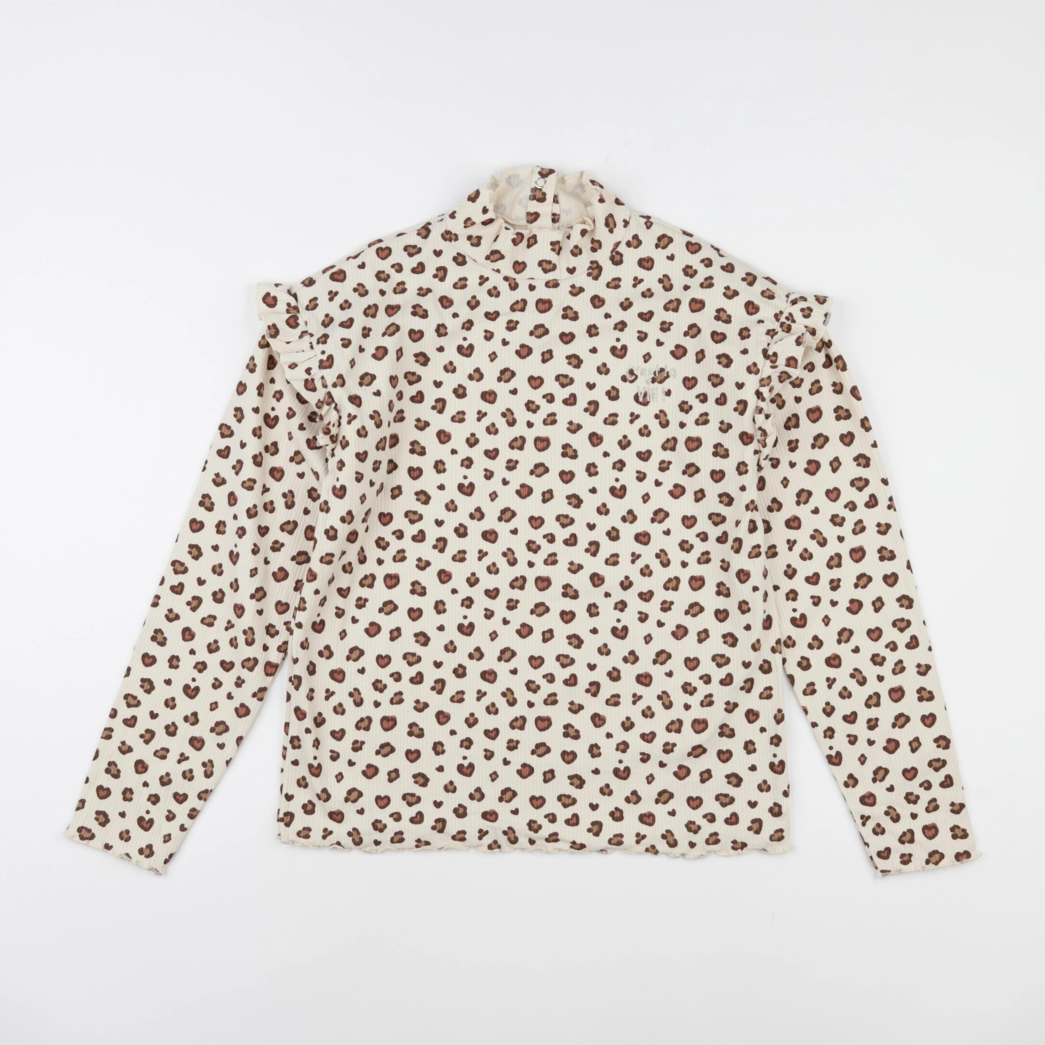 Vertbaudet - sous-pull beige, marron - 12 ans