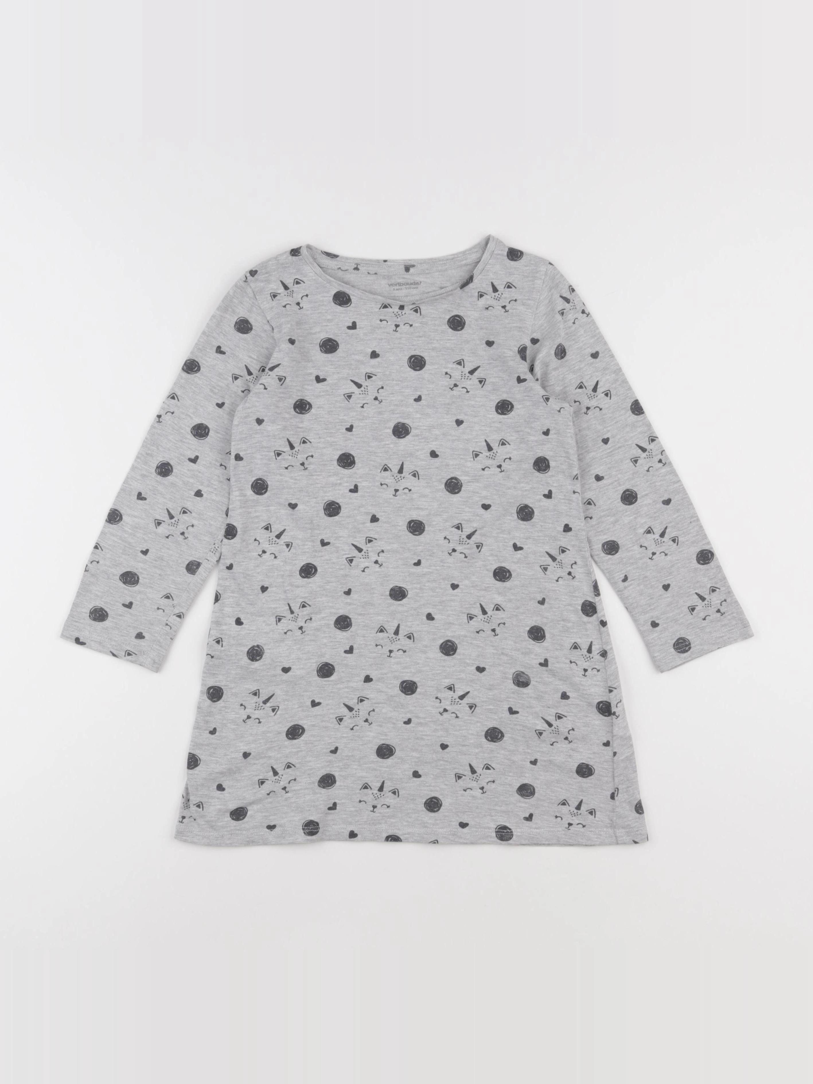 Vertbaudet - robe gris - 5 ans