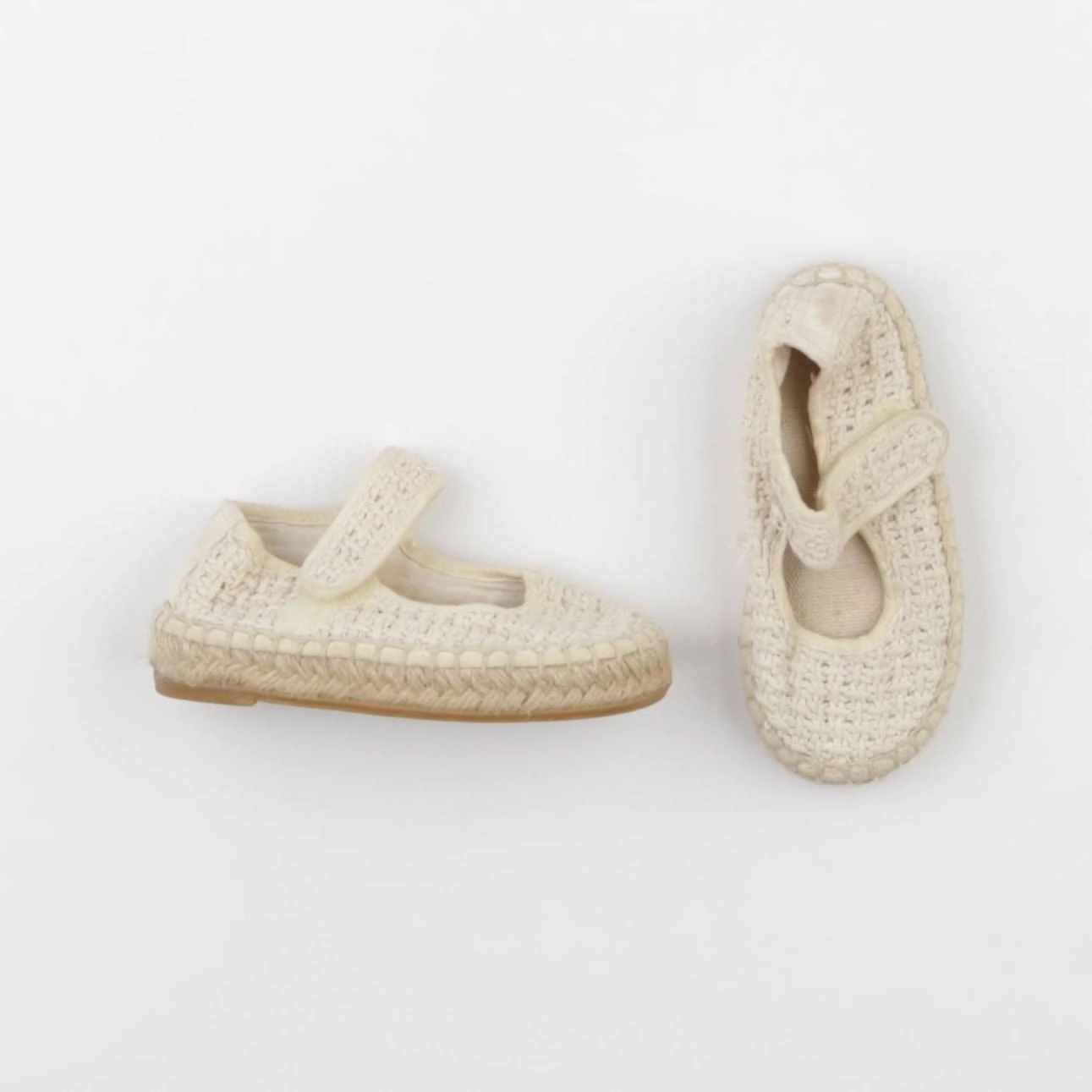 Zara - tennis à scratch/ lacets beige - pointure 21